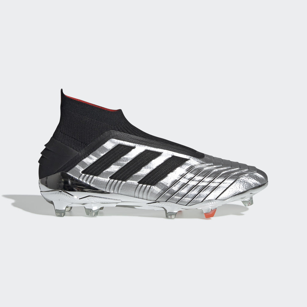 Predator 19+ Firm Ground Soccer Cleats - Silver Metallic/Core Black - F35611-ADIDAS by Adidas | Available at Niky's Sports
