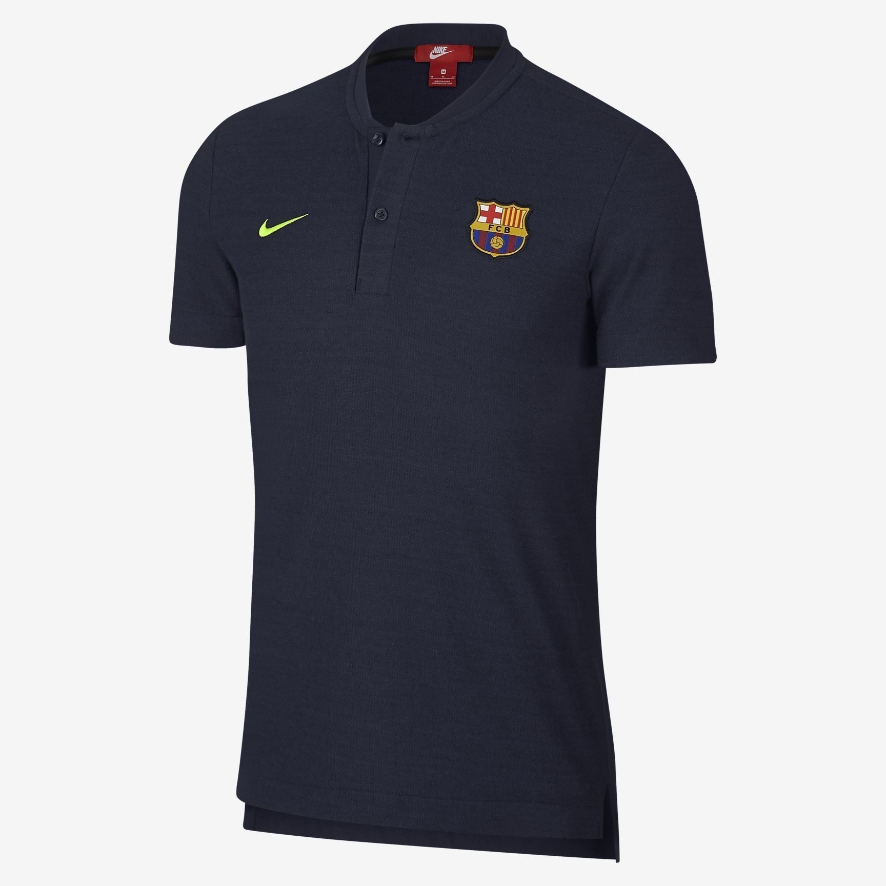 Men's FC Barcelona Authentic Polo - Obsidian/Volt - 892335-453-NIKE by Nike | Available at Niky's Sports