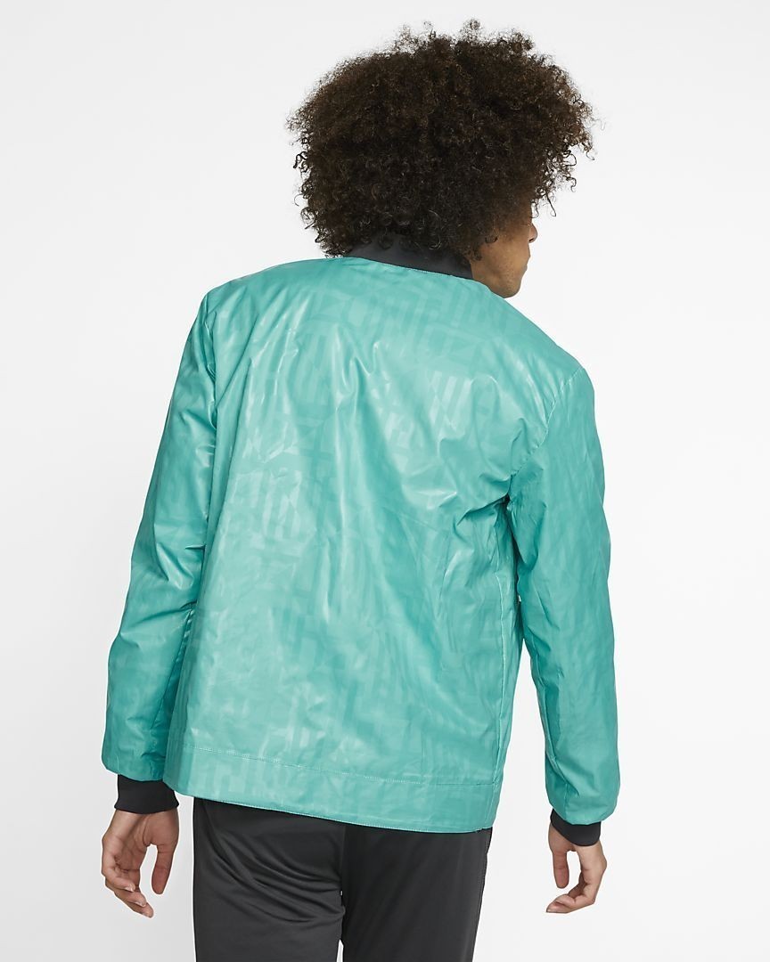 Men's Reversible FC Barcelona Jacket-Dark Smoke Grey/Cabana