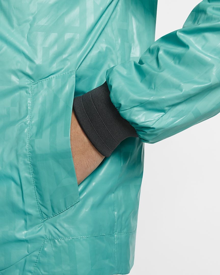 Men's Reversible FC Barcelona Jacket-Dark Smoke Grey/Cabana