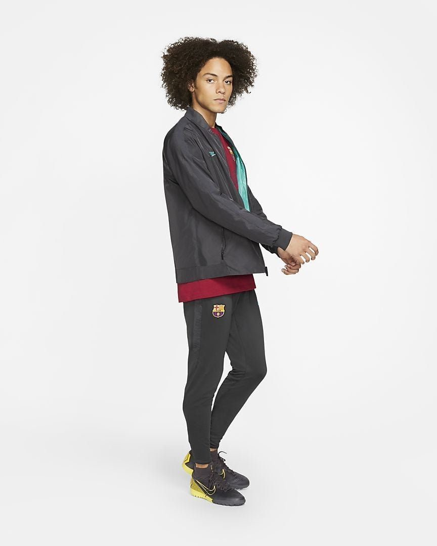 Men's Reversible FC Barcelona Jacket-Dark Smoke Grey/Cabana