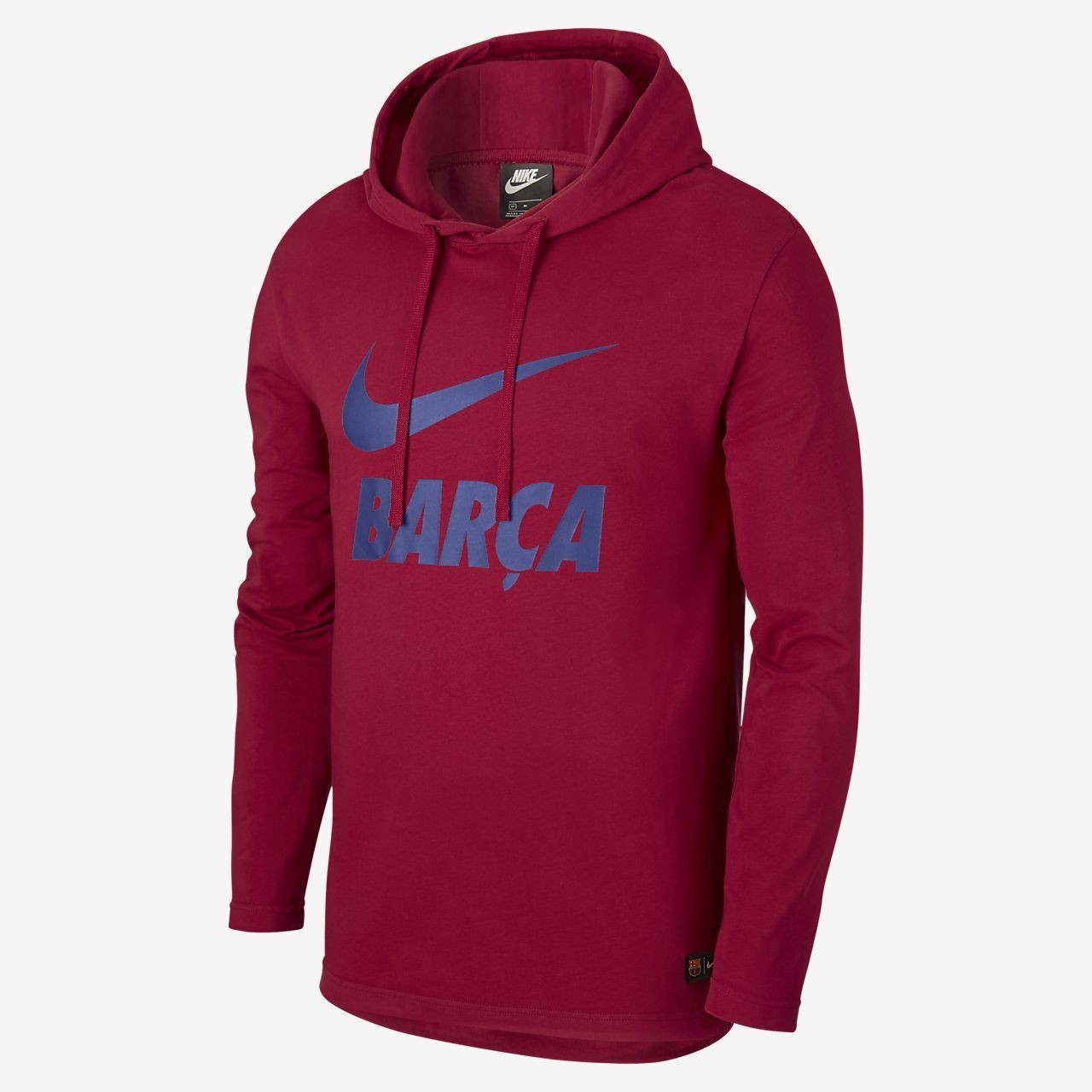 Men's FC BarcelonaPullover Hoodie - Burgundy/Blue