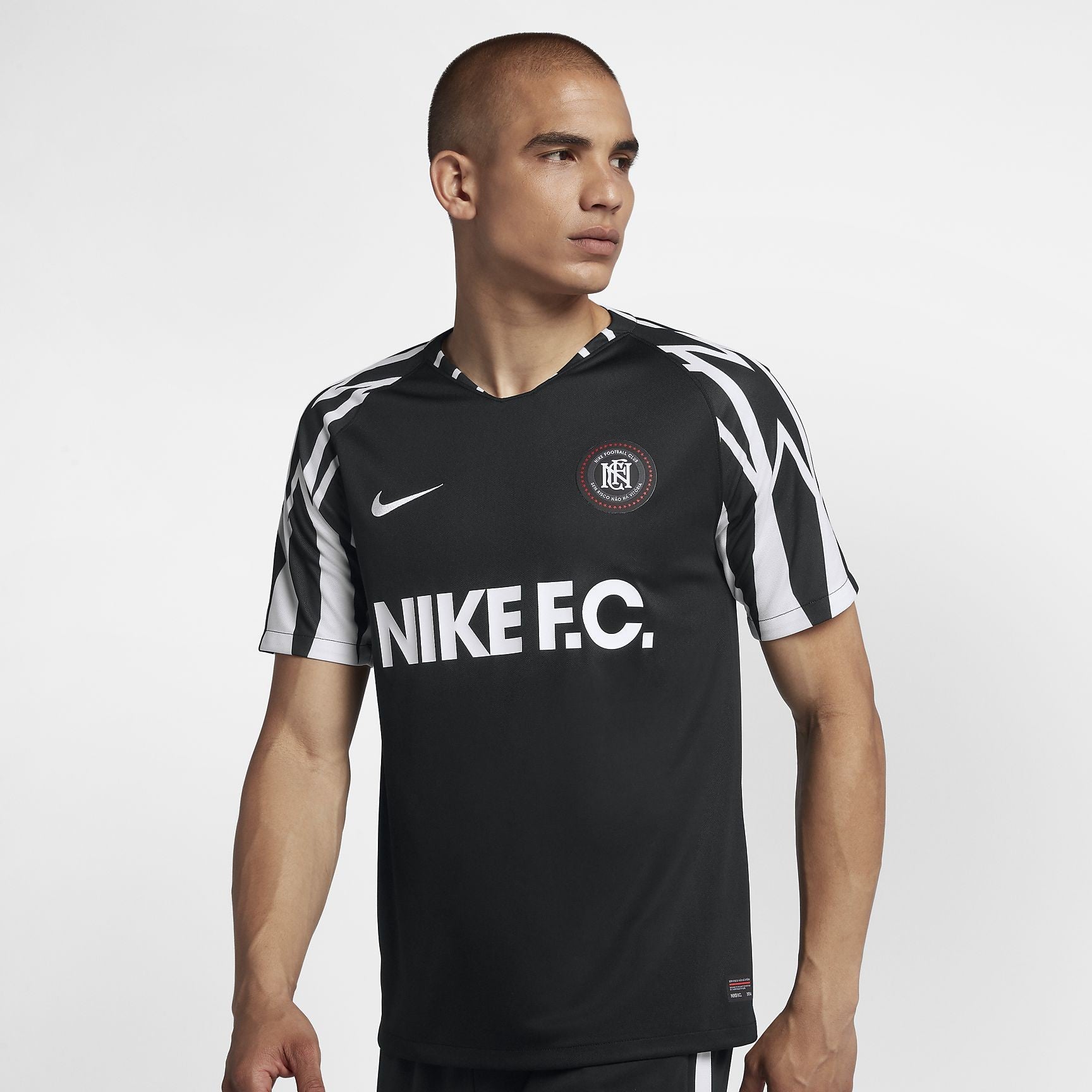 Nike F.C. Home Soccer Jersey - White/Black/Metallic Gold