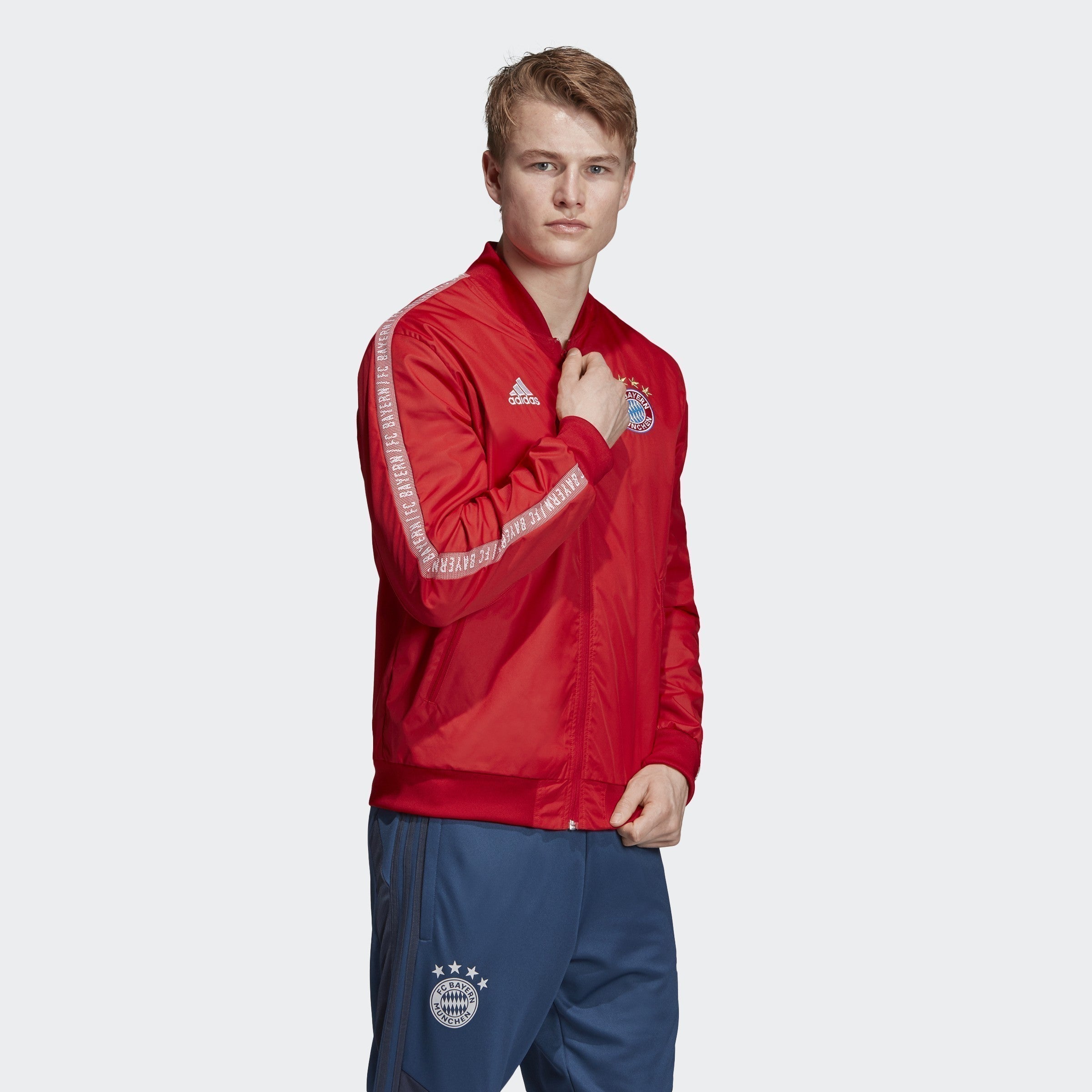 Men's FC Bayern Anthem Jacket - True Red/White