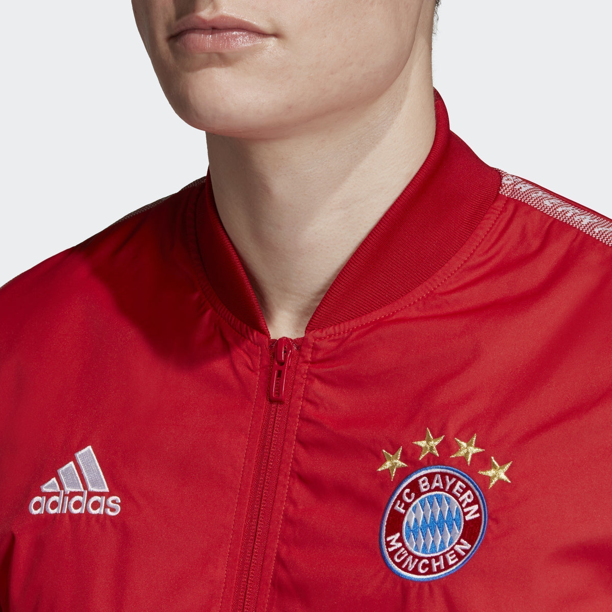 Men's FC Bayern Anthem Jacket - True Red/White