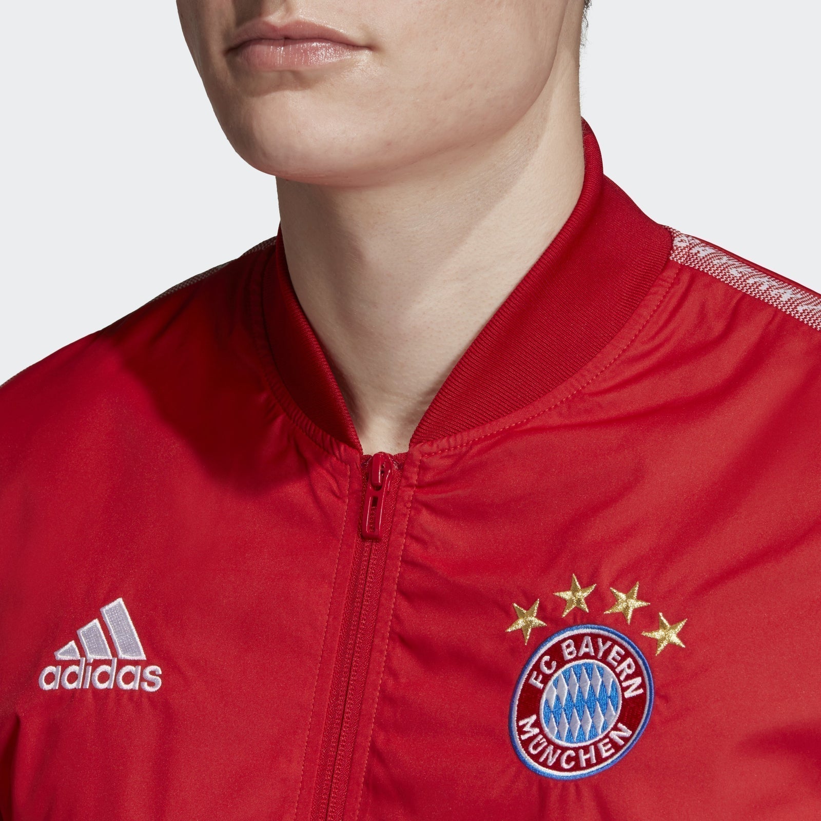 Men's FC Bayern Anthem Jacket - True Red/White