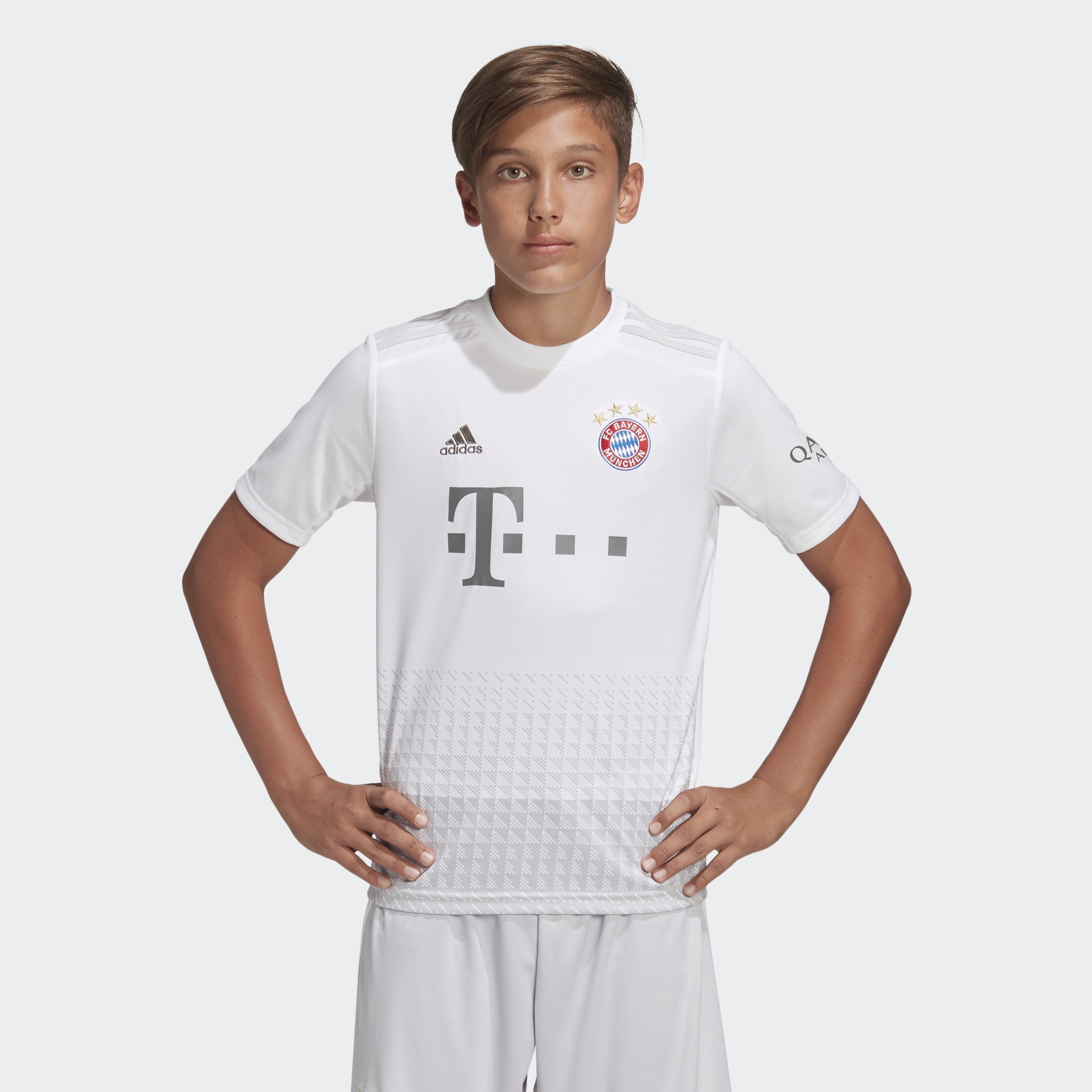 Kid s FC Bayern 19 20 Away Stadium Jersey White