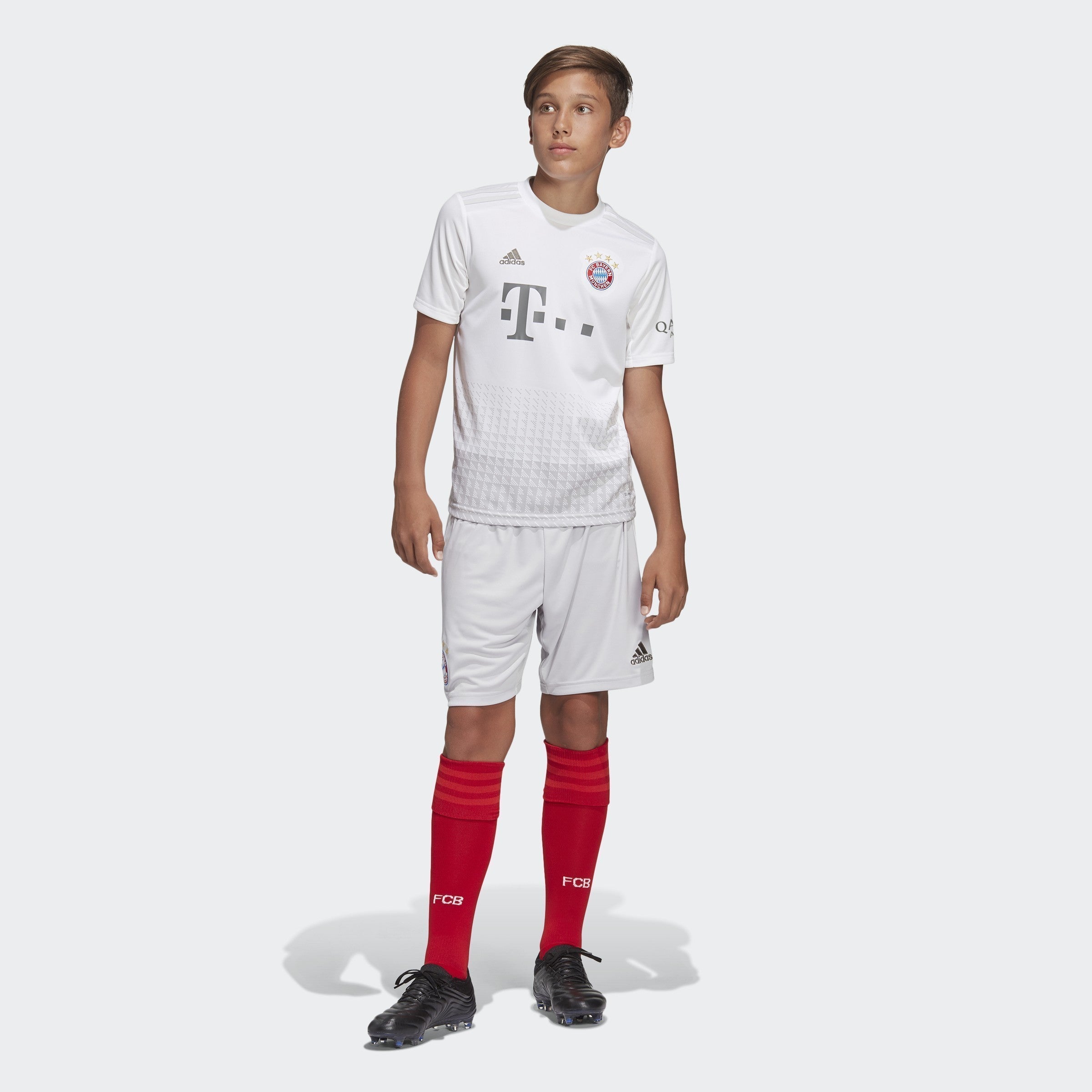 Kid's FC Bayern 19/20 Away Stadium Jersey - White - DX9264-ADIDAS by Adidas | Available at Niky's Sports