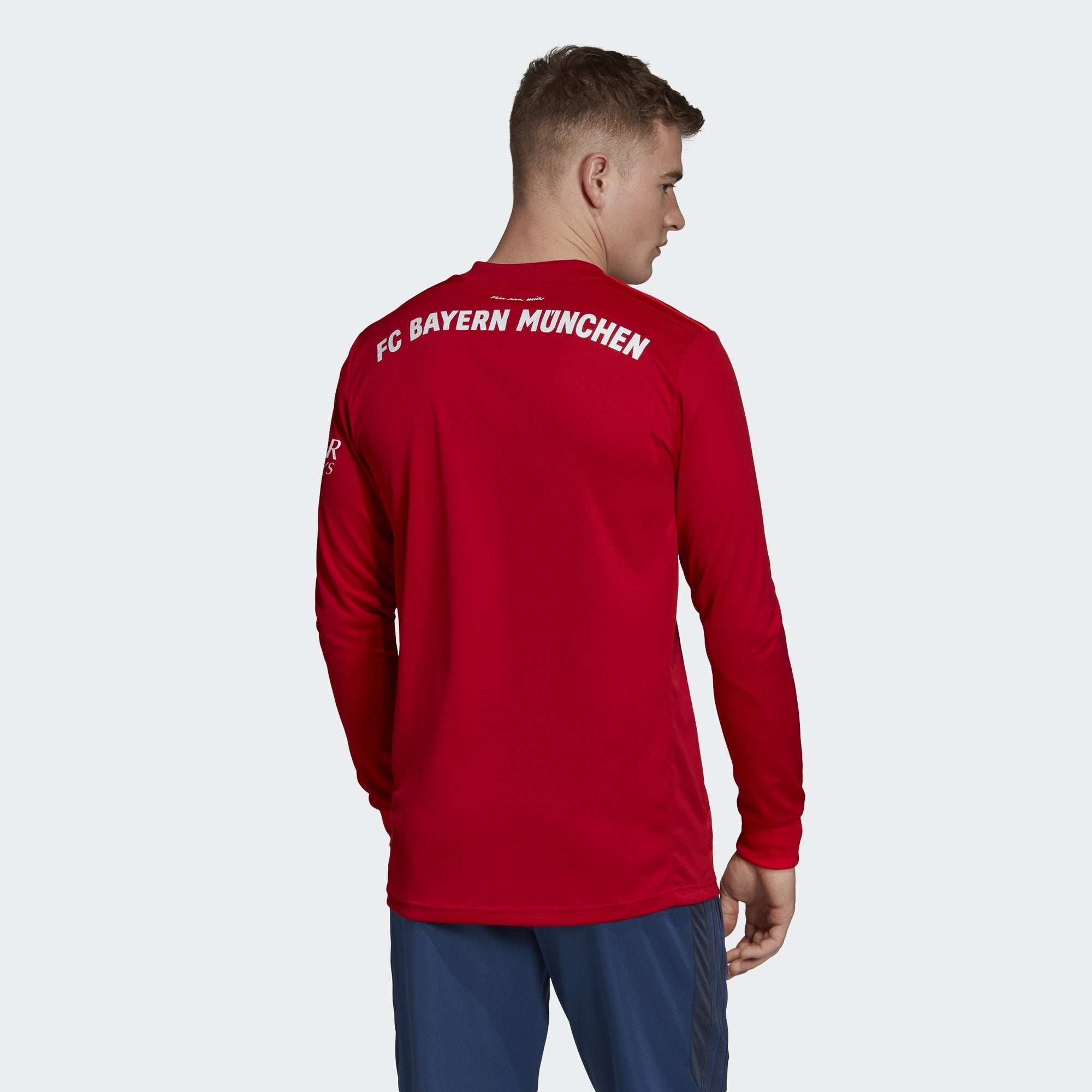 Men's FC Bayern 19/20 Home LS Jersey - True Red