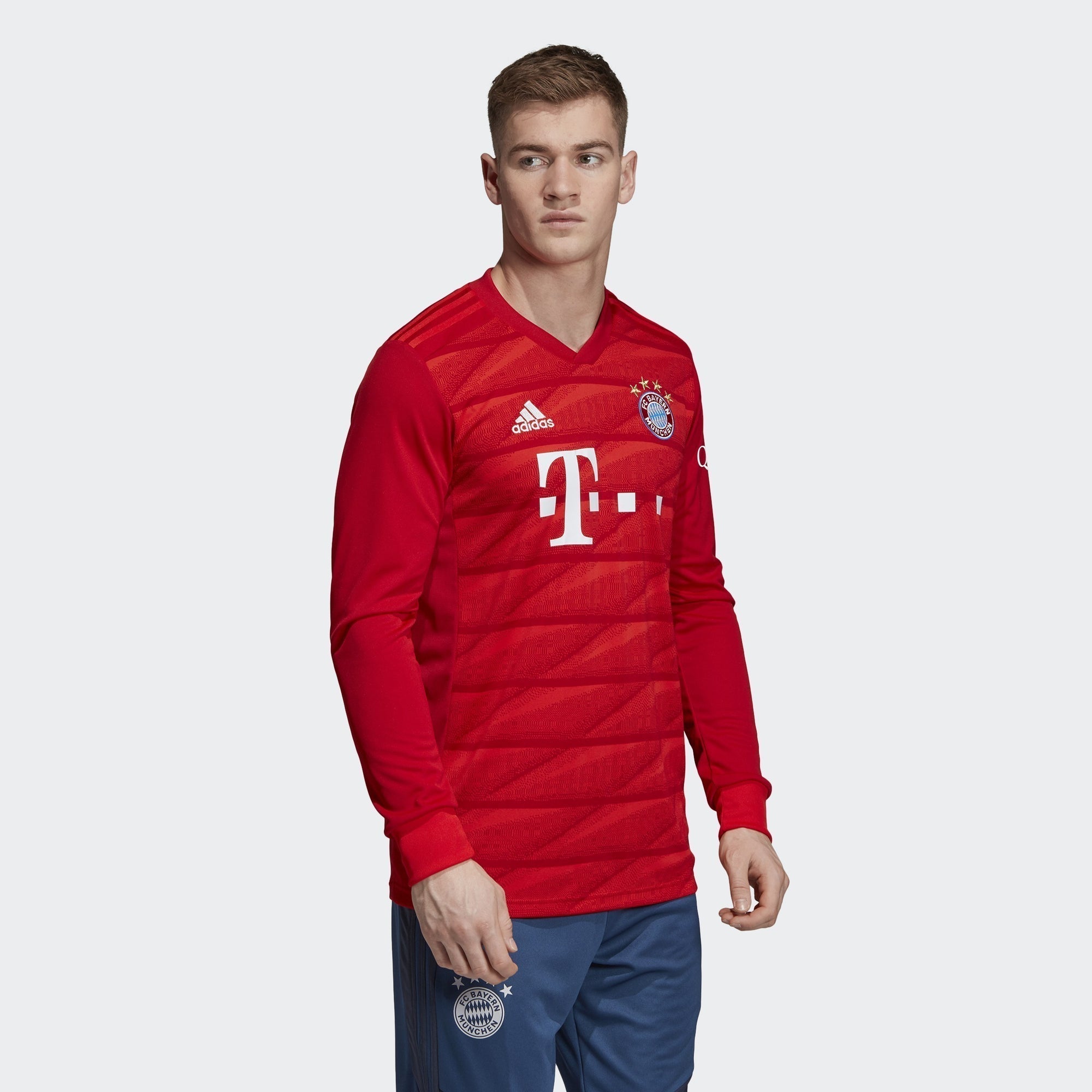 Men's FC Bayern 19/20 Home LS Jersey - True Red