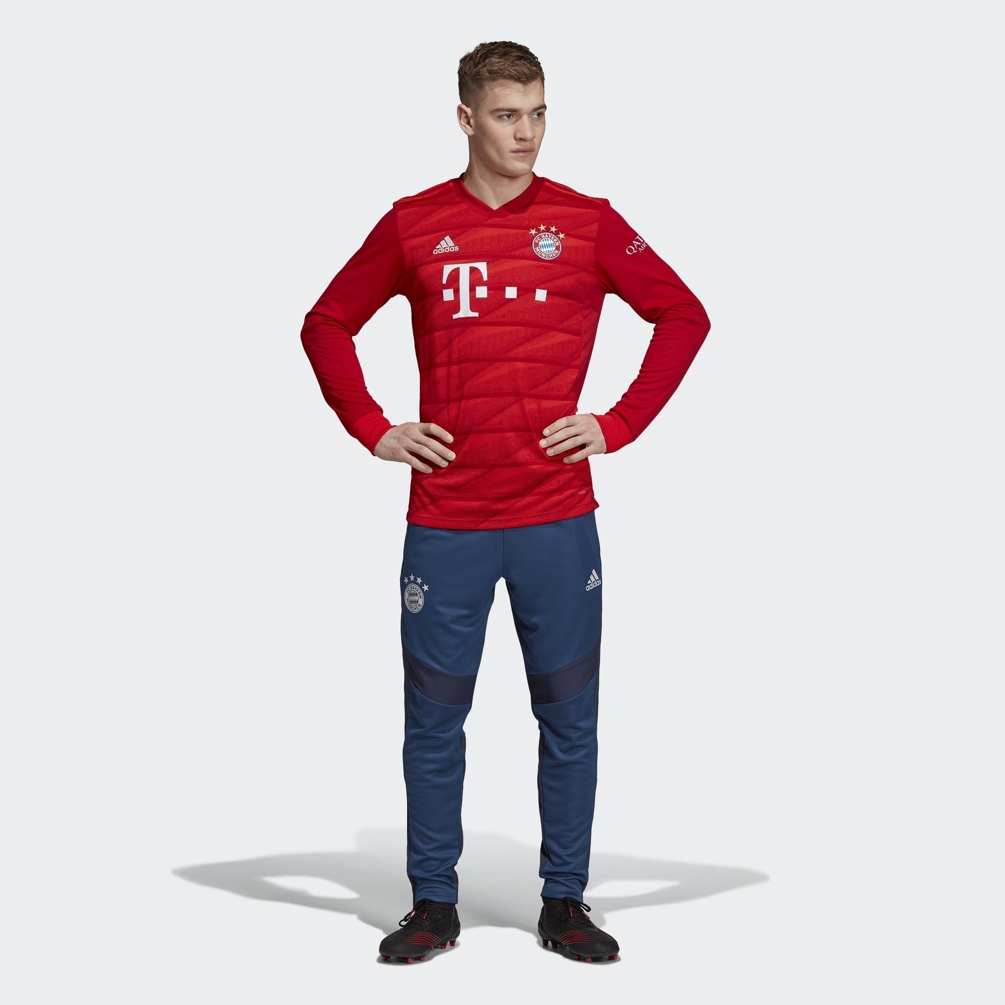 Men's FC Bayern 19/20 Home LS Jersey - True Red