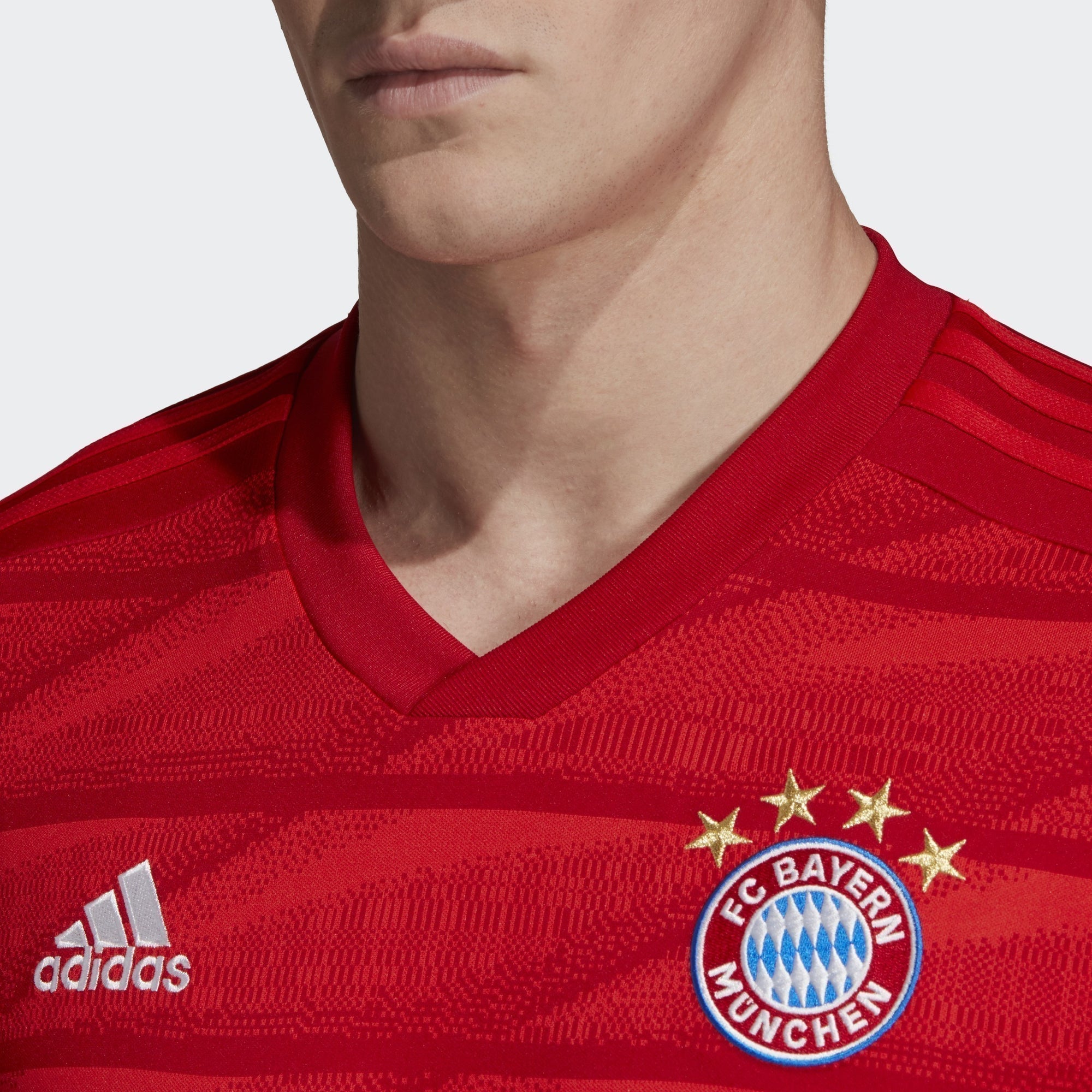 Men's FC Bayern 19/20 Home LS Jersey - True Red