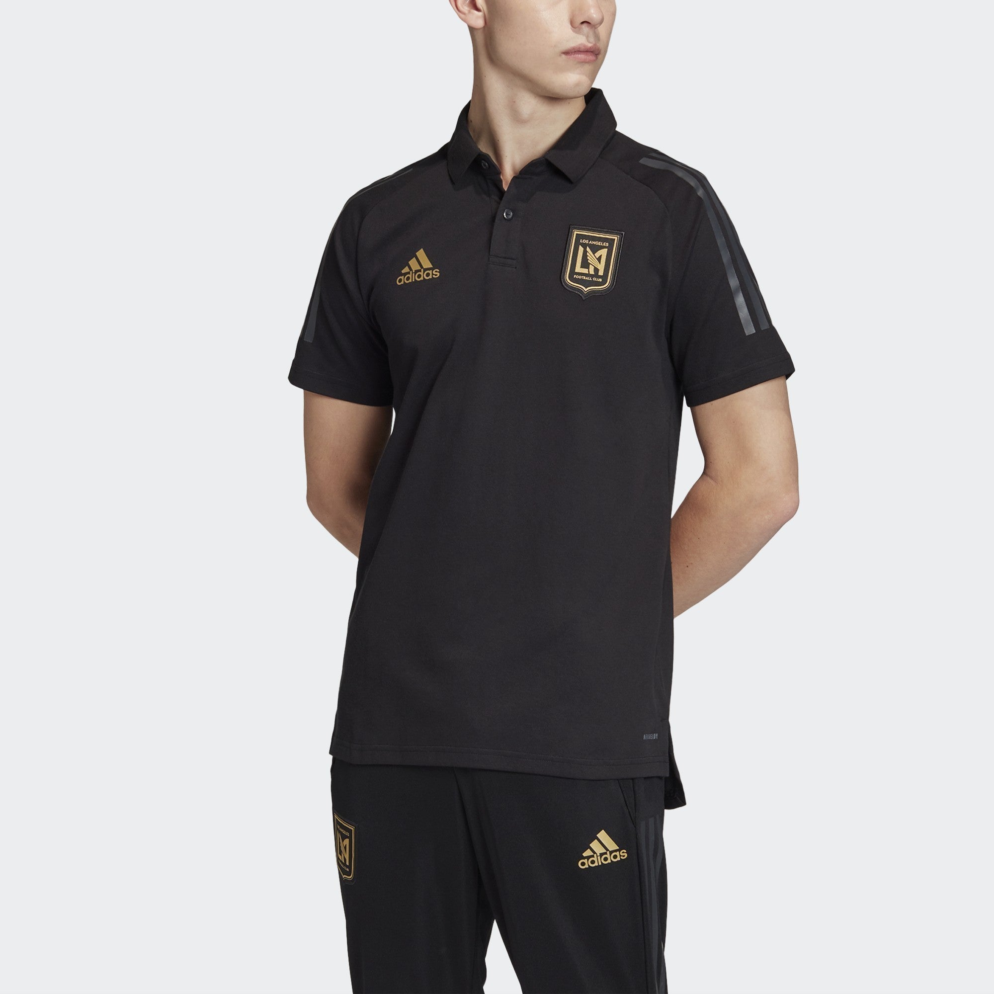 Men's LAFC Polo Black - FI1718-ADIDAS by Adidas | Available at Niky's Sports