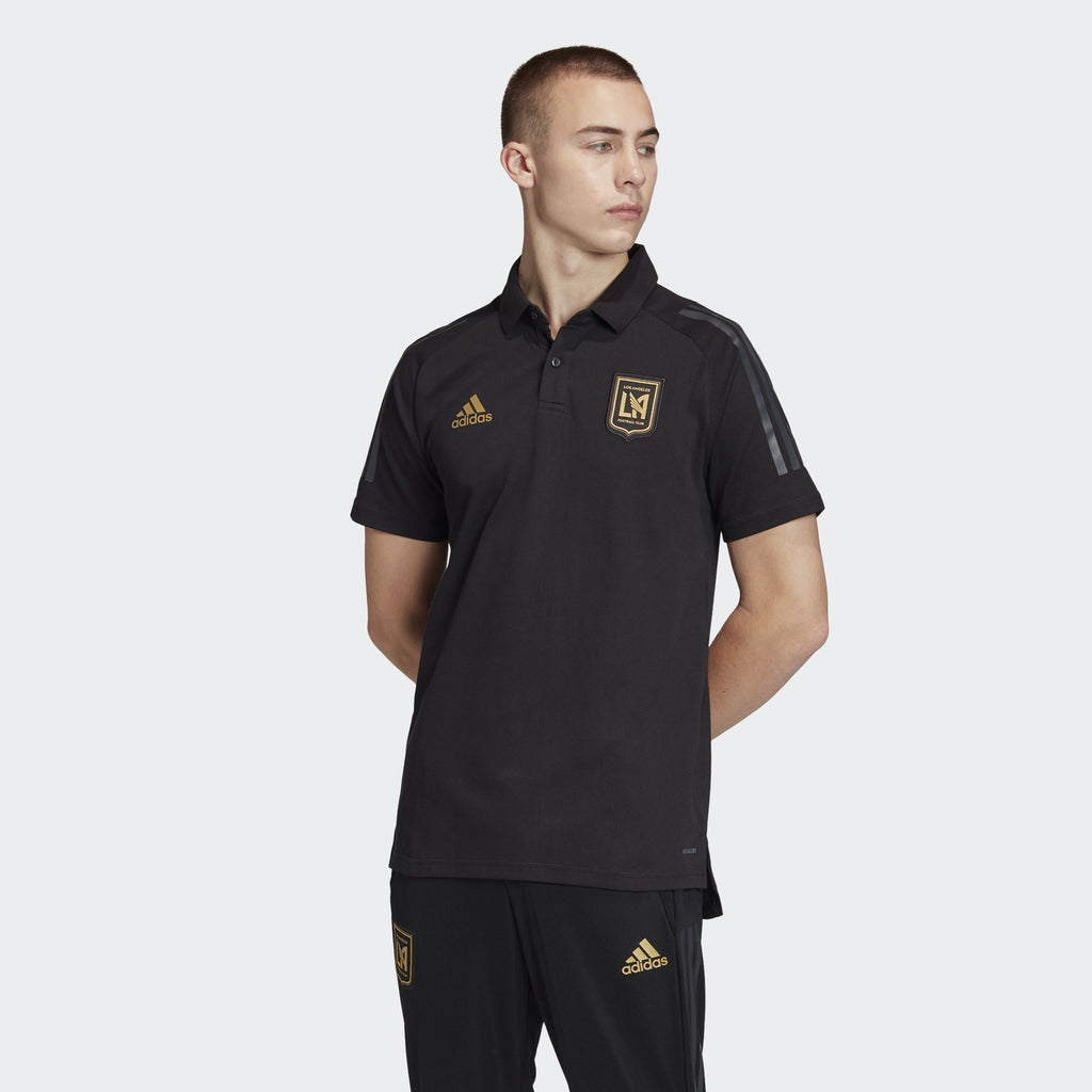 Men's LAFC Polo Black - FI1718-ADIDAS by Adidas | Available at Niky's Sports