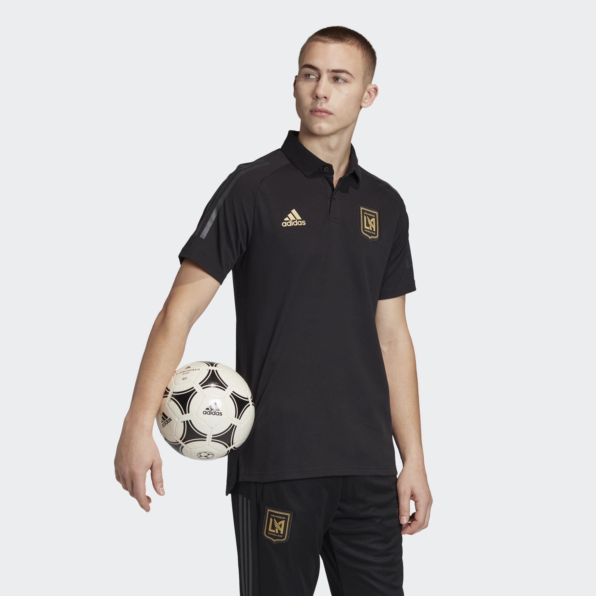 Men's LAFC Polo Black - FI1718-ADIDAS by Adidas | Available at Niky's Sports