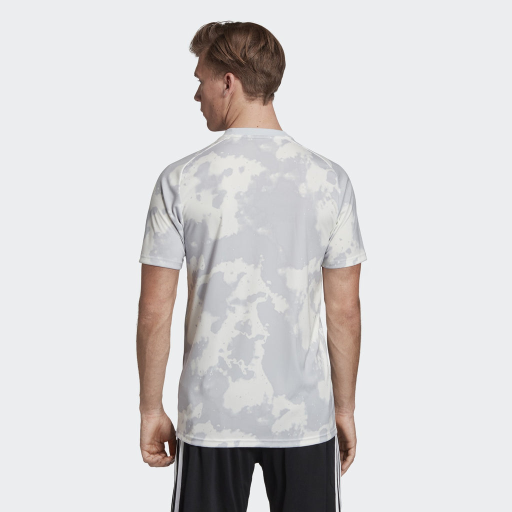 Men's Real Madrid Pre-Match Jersey - Grey/White - FL7865-ADIDAS by Adidas | Available at Niky's Sports