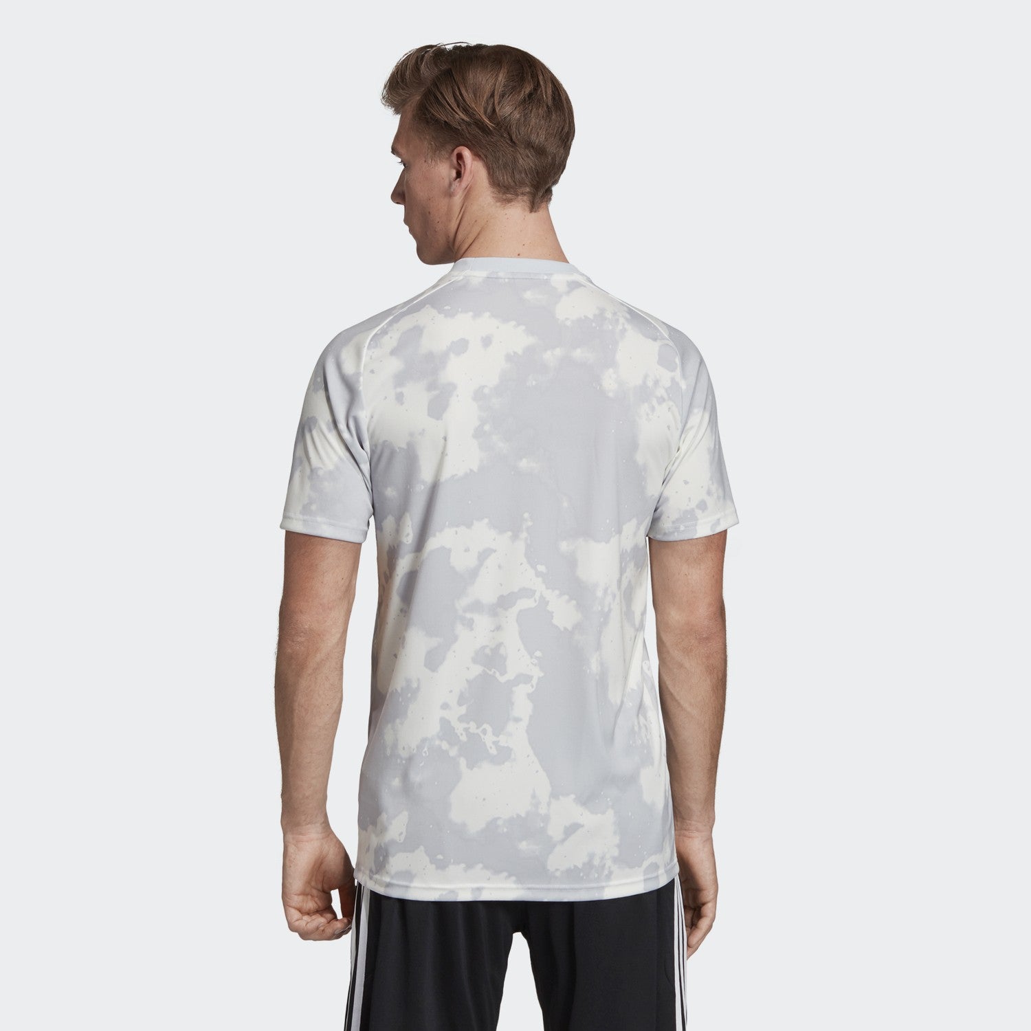Men's Real Madrid Pre-Match Jersey - Grey/White - FL7865-ADIDAS by Adidas | Available at Niky's Sports