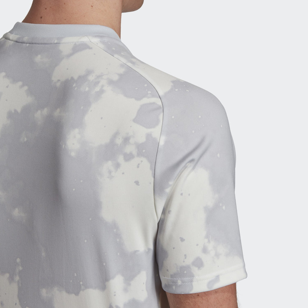 Men's Real Madrid Pre-Match Jersey - Grey/White - FL7865-ADIDAS by Adidas | Available at Niky's Sports