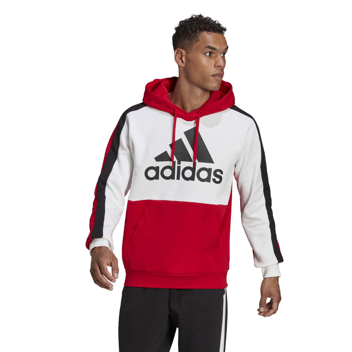 ESSENTIALS COLORBLOCK FLEECE HOODIE - HE4323-ADIDAS by adidas | Available at Niky&#39;s Sports