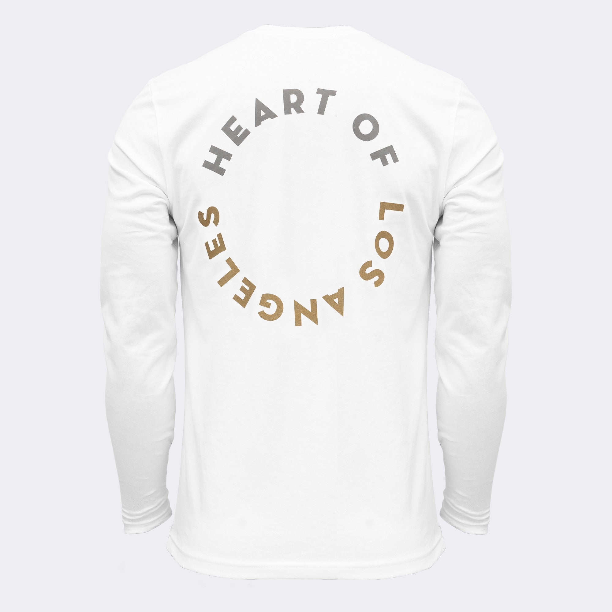 LAFC Heart of Los Angeles Long Sleeve Tee - White/Gray/Gold