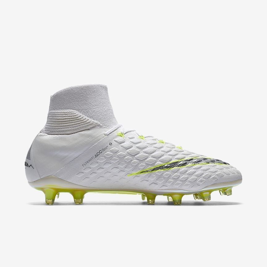 Hypervenom III Elite DF/FG Soccer Cleats - White/Volt/Grey - AJ3803-107-NIKE by Nike | Available at Niky's Sports