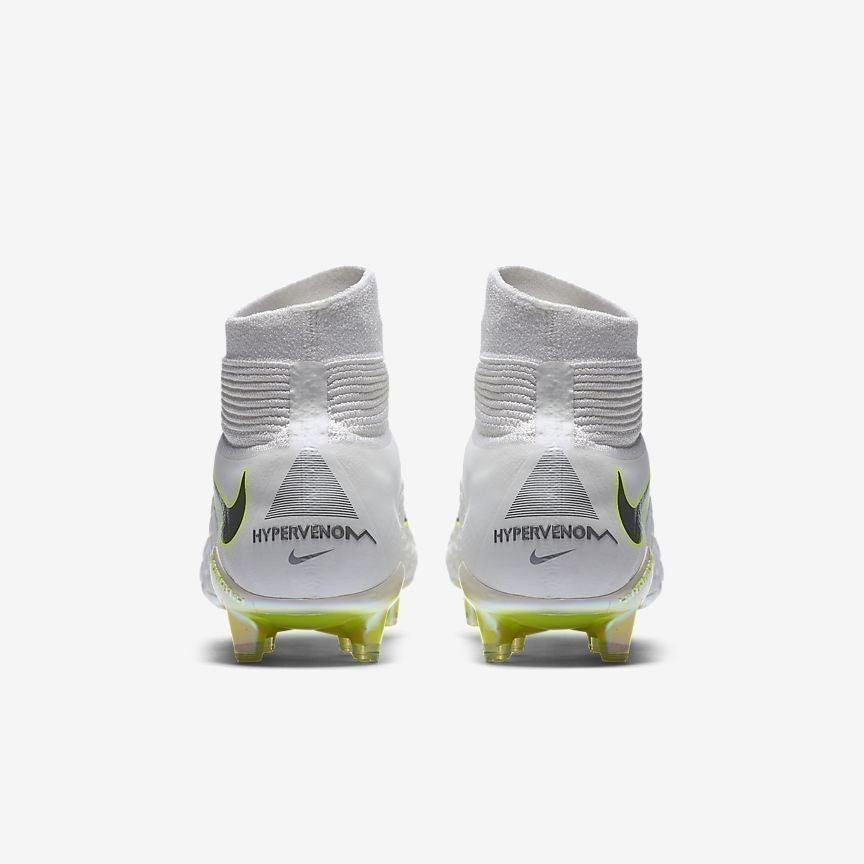 Hypervenom III Elite DF/FG Soccer Cleats - White/Volt/Grey - AJ3803-107-NIKE by Nike | Available at Niky's Sports