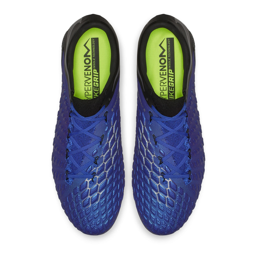 Men's Hypervenom 3 Elite FG Soccer Cleats - Blue/Black/Volt/Silver - AJ3805-400-NIKE by Nike | Available at Niky's Sports