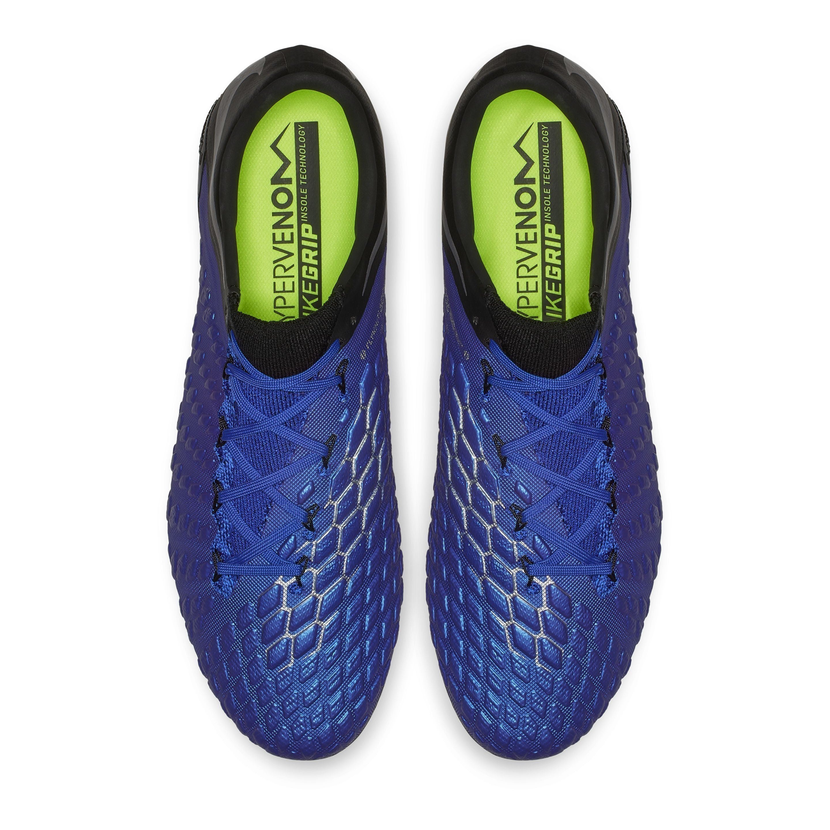 Men's Hypervenom 3 Elite FG Soccer Cleats - Blue/Black/Volt/Silver - AJ3805-400-NIKE by Nike | Available at Niky's Sports