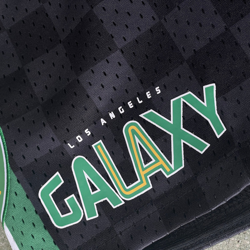 Mitchell & Ness LA Galaxy Mesh Short - PSHR5128-LAGYYPPPBLC-MITCHELL & NESS by Mitchell & Ness | Available at Niky's Sports