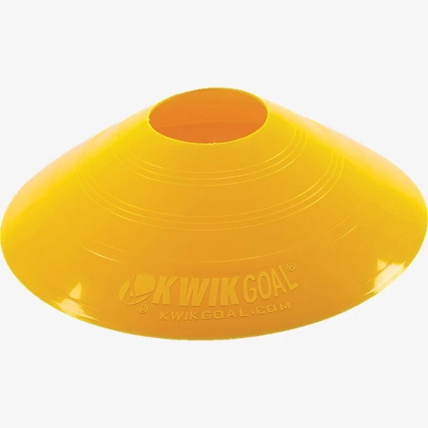 Small Disc Cones 25 Pack - Yellow - 6A1008-KWIKGOAL by Kwikgoal | Available at Niky's Sports