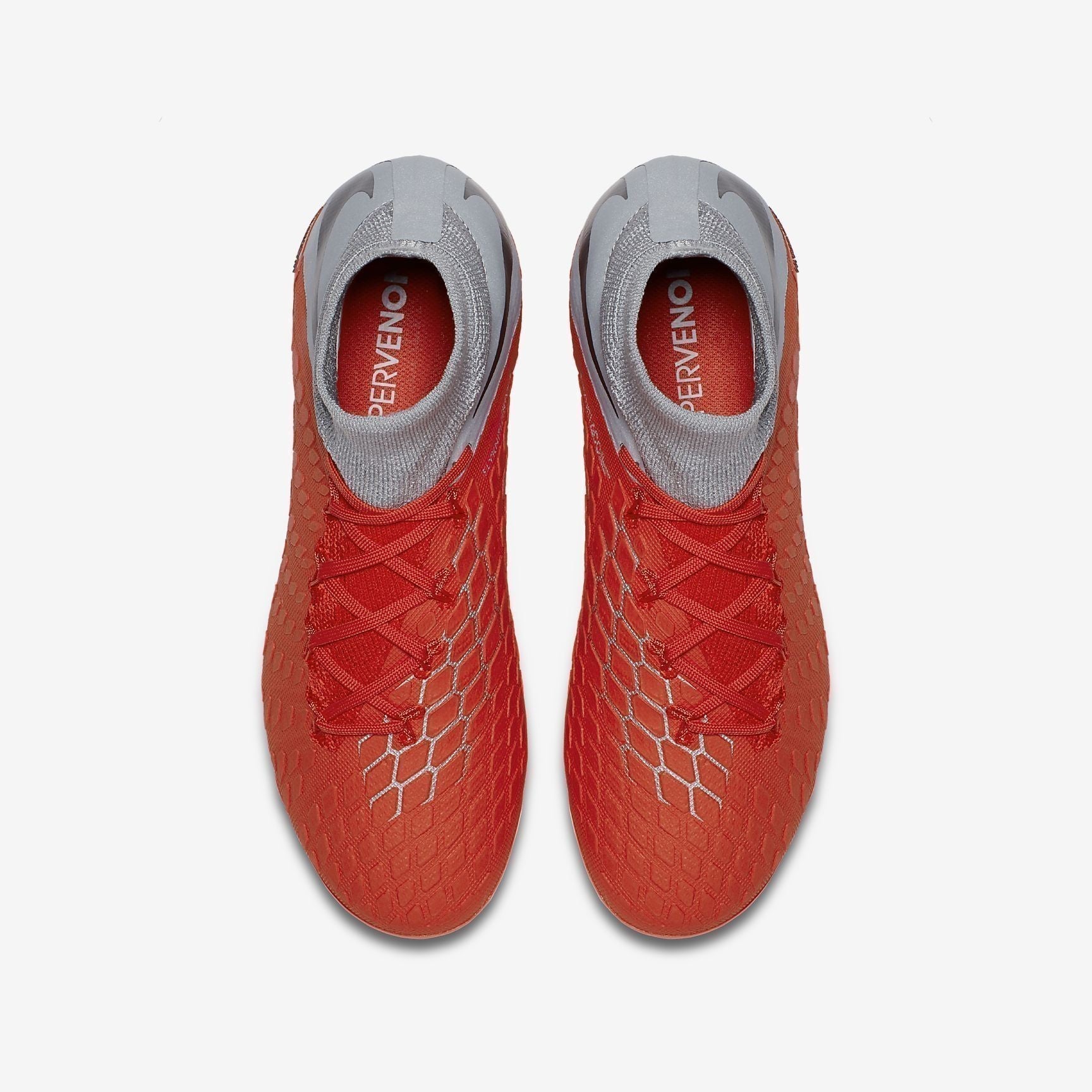 Kid's Hypervenom 3 Elite DF FG Soccer Cleats - Crimson/Grey/Silver