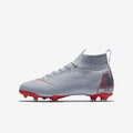 Kid's Superfly 360 Elite FG Soccer Cleats - Grey/Platinum/Silver - AH7340-060-NIKE by Nike | Available at Niky's Sports