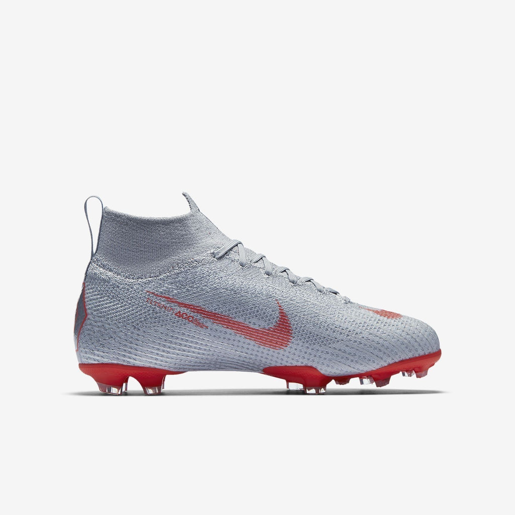 Kid's Superfly 360 Elite FG Soccer Cleats - Grey/Platinum/Silver - AH7340-060-NIKE by Nike | Available at Niky's Sports