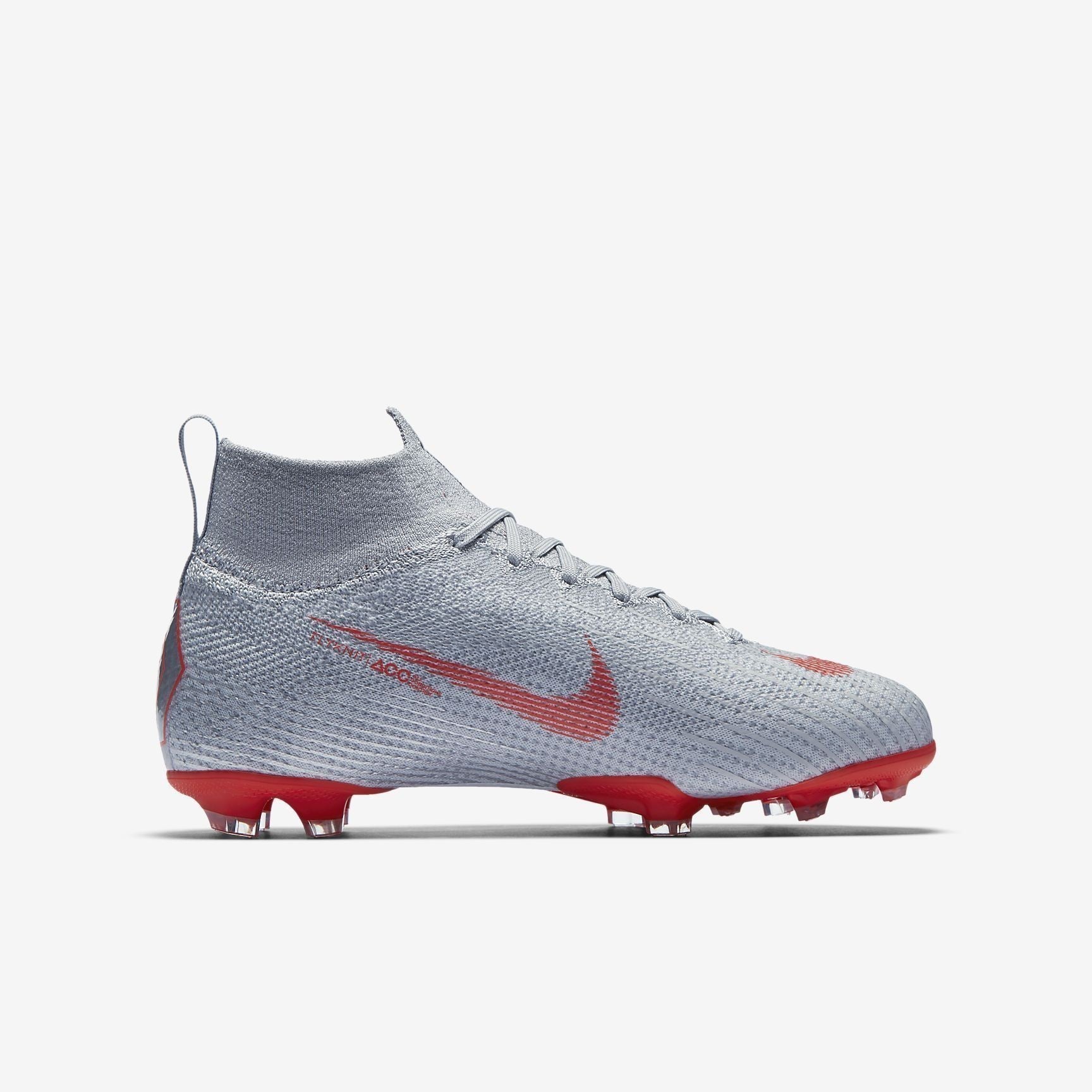 Kid's Superfly 360 Elite FG Soccer Cleats - Grey/Platinum/Silver - AH7340-060-NIKE by Nike | Available at Niky's Sports