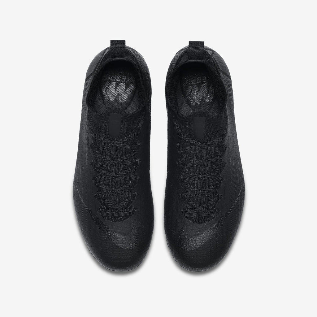 Kid's Superfly 6 Elite FG Soccer Cleats - Black/Light Crimson