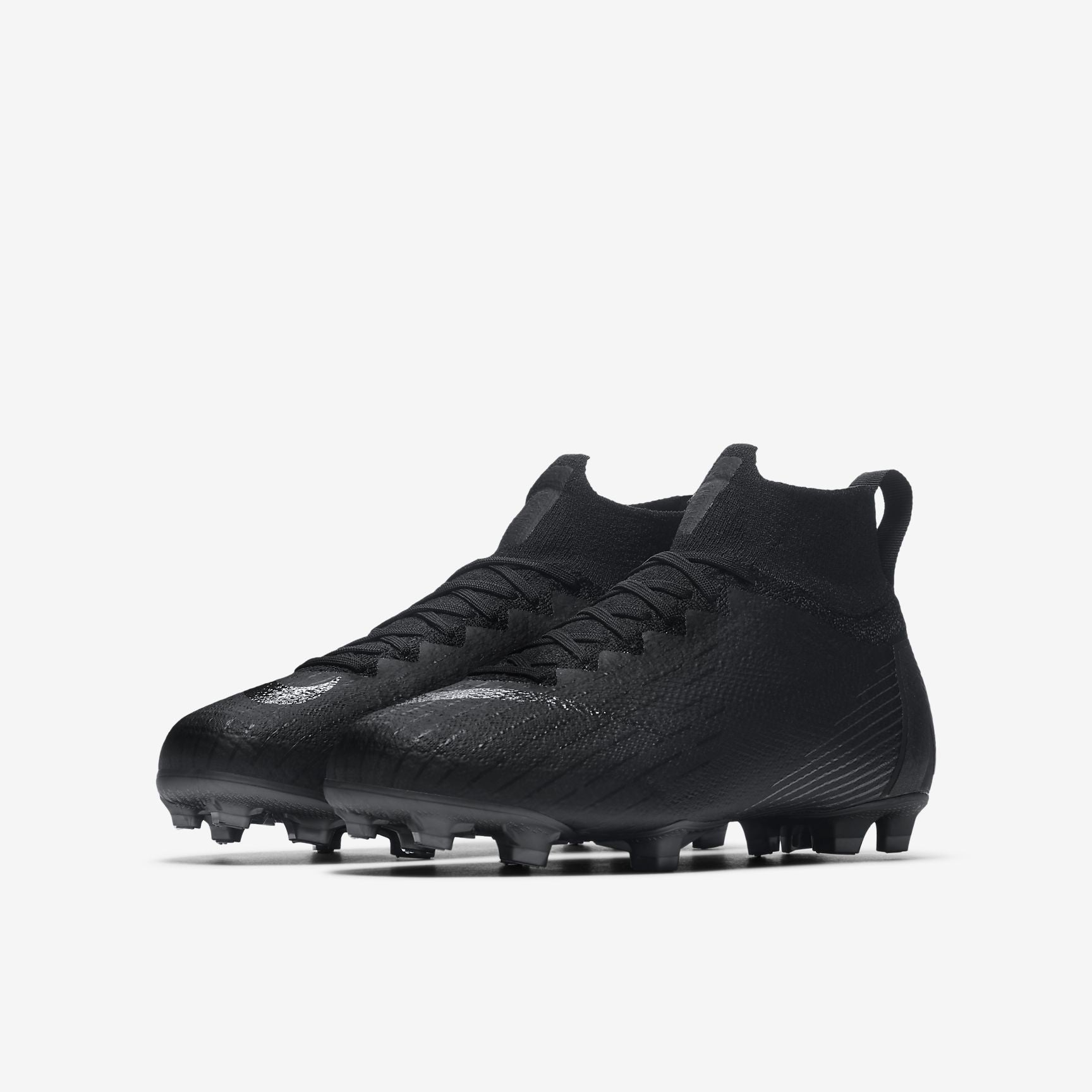 Kid's Superfly 6 Elite FG Soccer Cleats - Black/Light Crimson