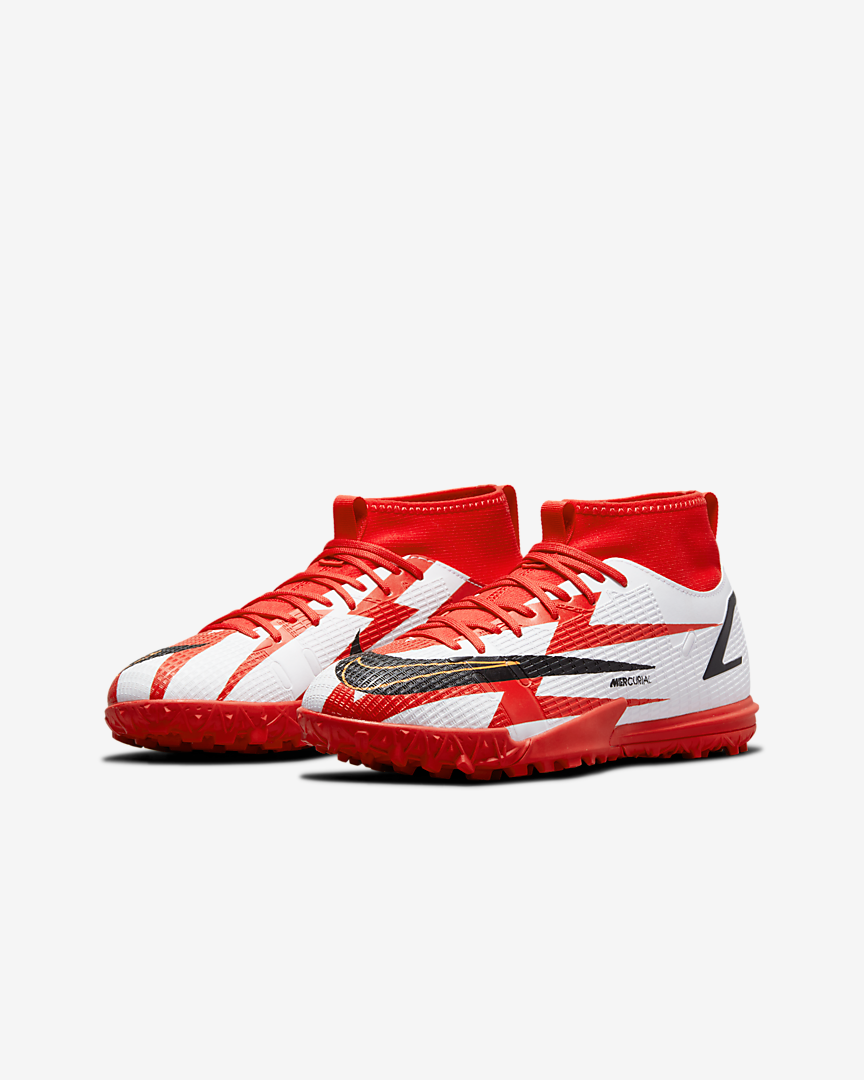 Nike Jr. Mercurial Superfly 8 Academy CR7 Turf Soccer Shoes