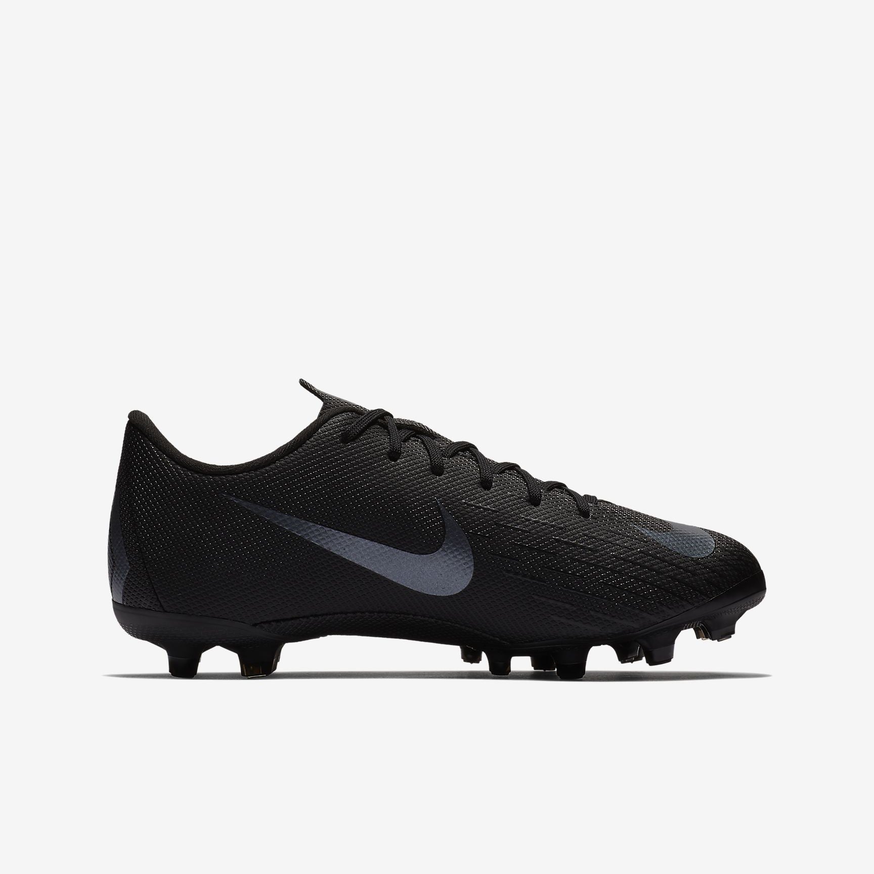 Kid's Mercurial Vapor 12 Academy MG Soccer Cleats - Black/Light Crimson - AH7347-001-NIKE by Nike | Available at Niky's Sports