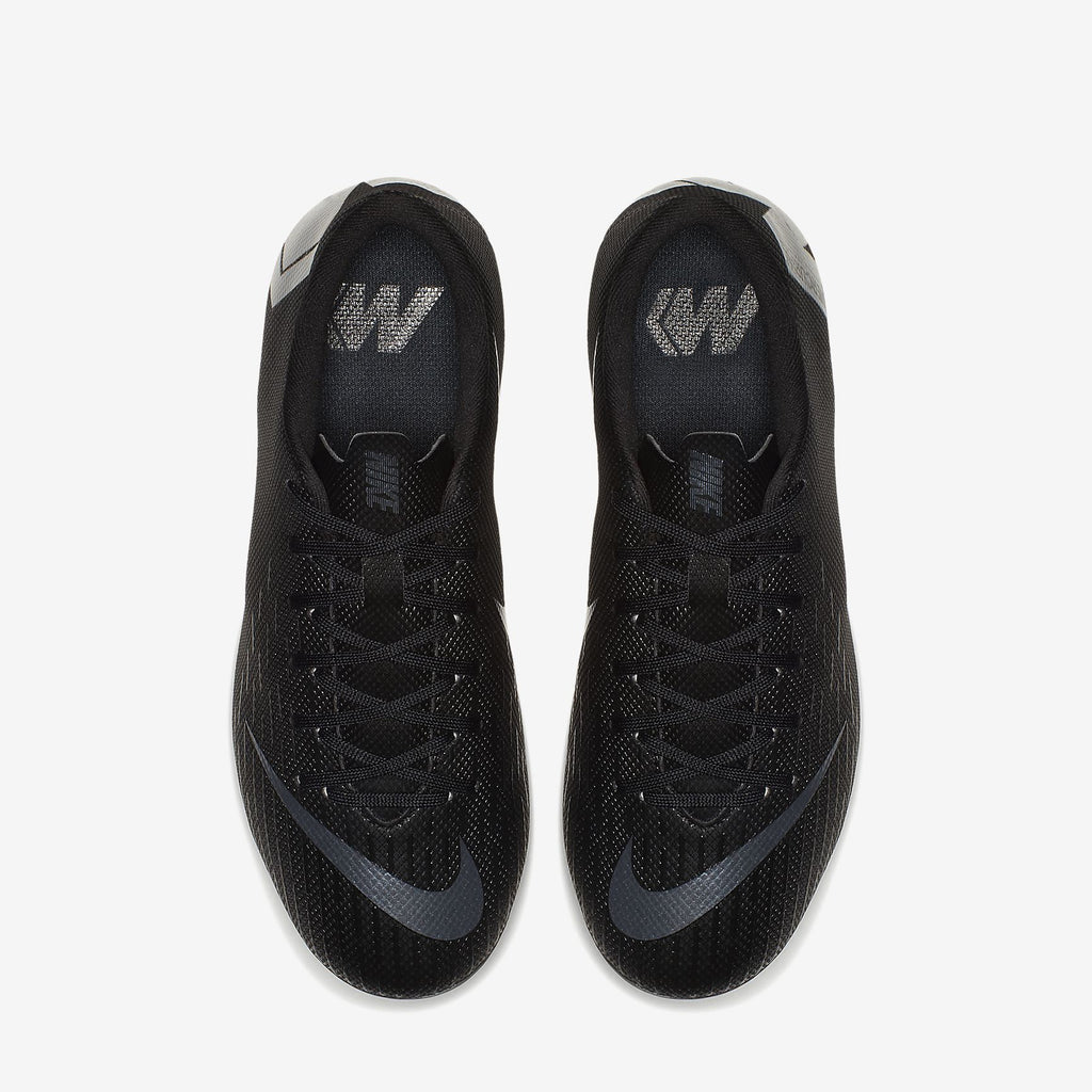 Kid's Mercurial Vapor 12 Academy MG Soccer Cleats - Black/Light Crimson - AH7347-001-NIKE by Nike | Available at Niky's Sports