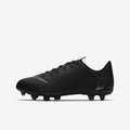 Kid's Mercurial Vapor 12 Academy MG Soccer Cleats - Black/Light Crimson - AH7347-001-NIKE by Nike | Available at Niky's Sports