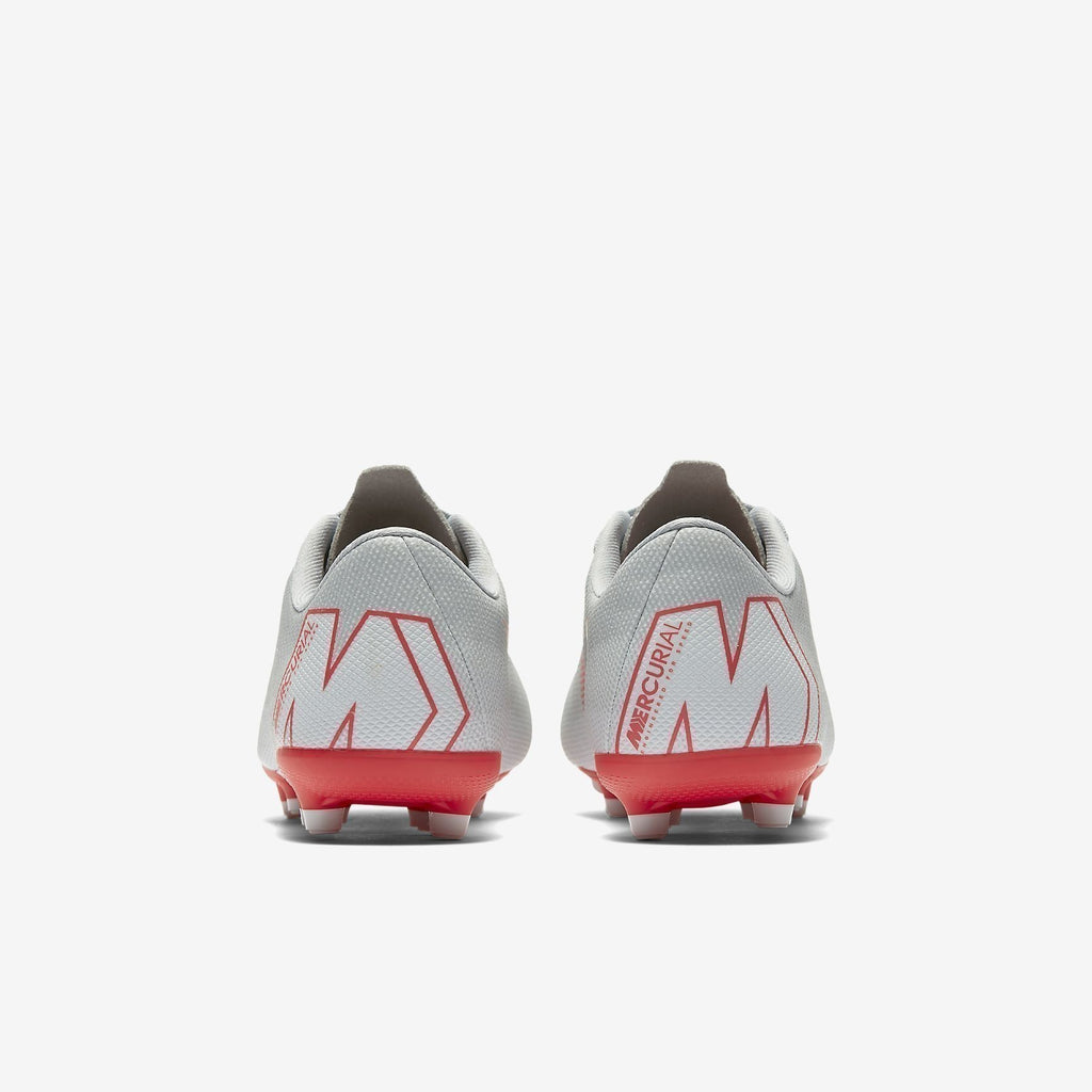 Kid's Vapor 12 Academy MG FG Soccer Cleats - Grey/Platinum/Silver - AH7347-060-NIKE by Nike | Available at Niky's Sports