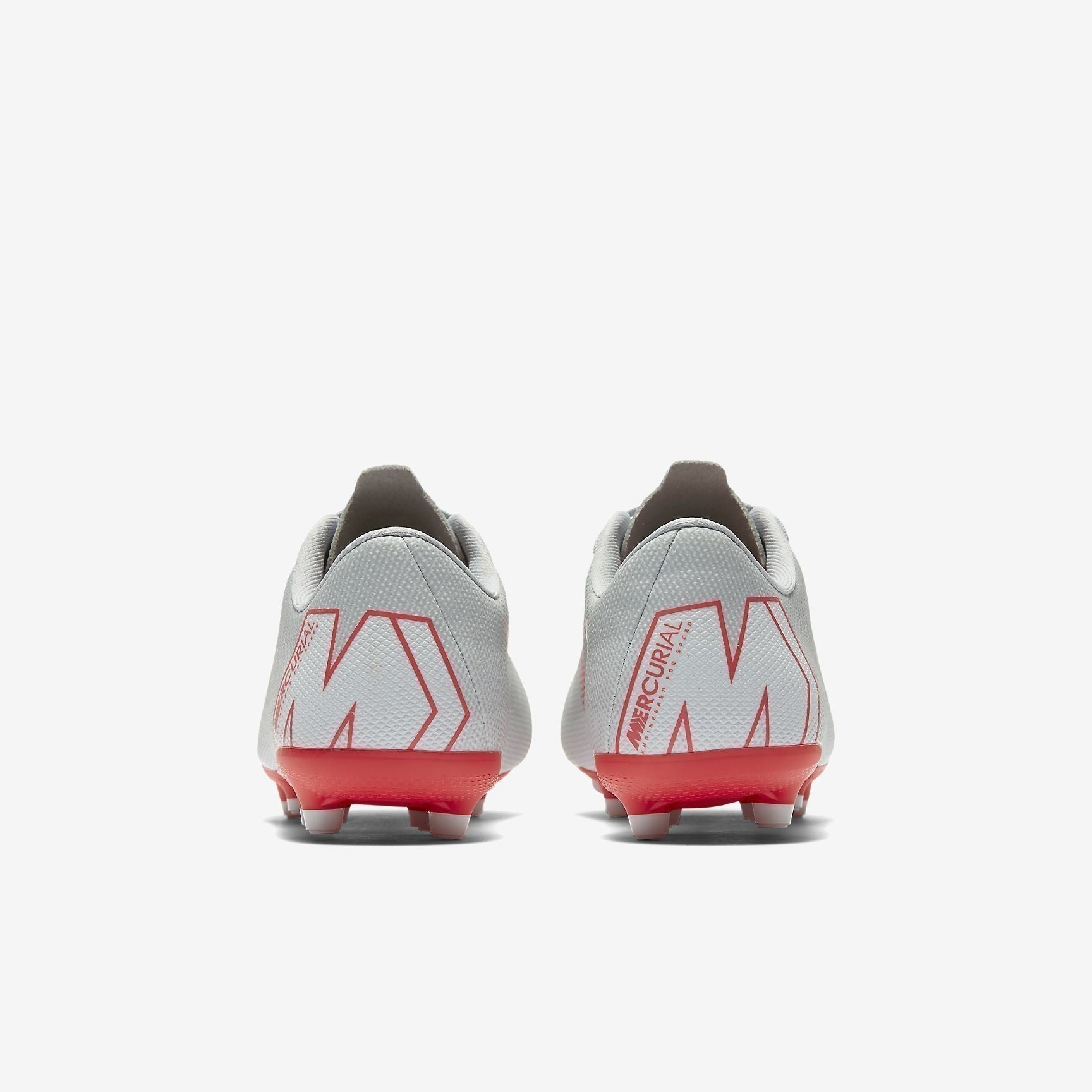 Kid's Vapor 12 Academy MG FG Soccer Cleats - Grey/Platinum/Silver - AH7347-060-NIKE by Nike | Available at Niky's Sports