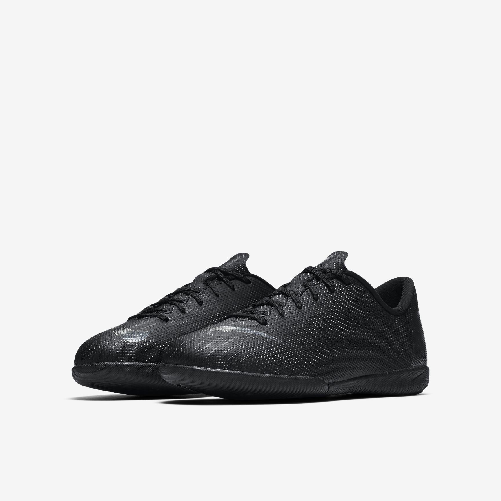 Kid's Vapor 12 Academy Indoor Soccer Shoes - Black/Light Crimson - AJ3101-001-NIKE by Nike | Available at Niky's Sports