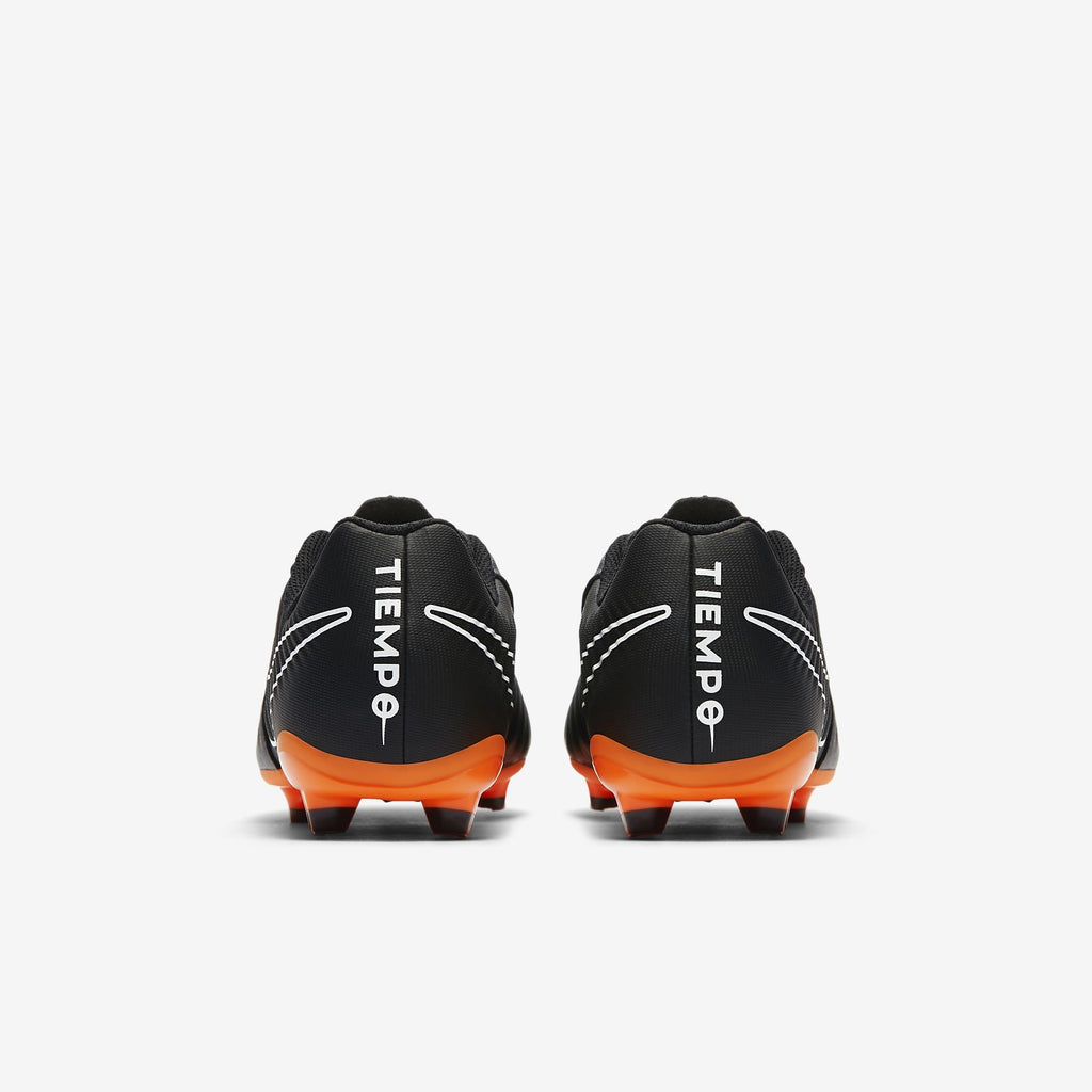 Kid's Legend 7 Academy FG Soccer Cleats - Black/Black/White/Total Orange - AH7254-080-NIKE by Nike | Available at Niky's Sports