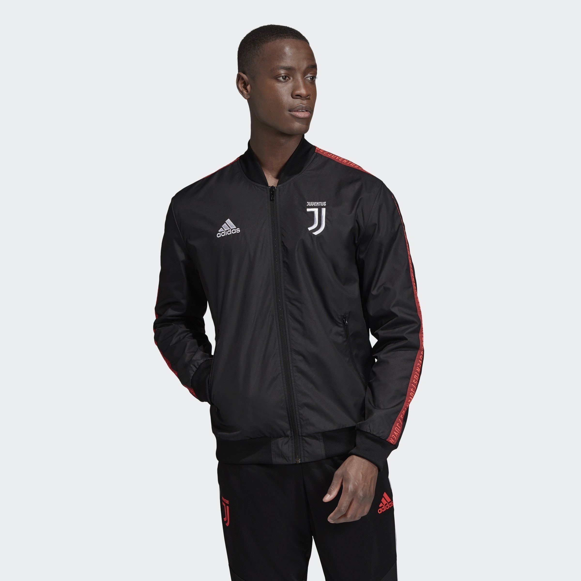 Men's Juventus Anthem Jacket - Black/Turbo