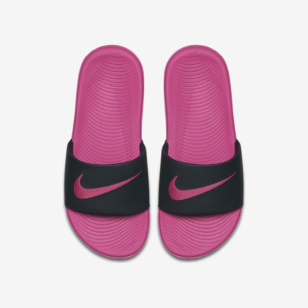 Kid's Kawa Slides - Black/Pink - 819353-001-NIKE by Nike | Available at Niky's Sports