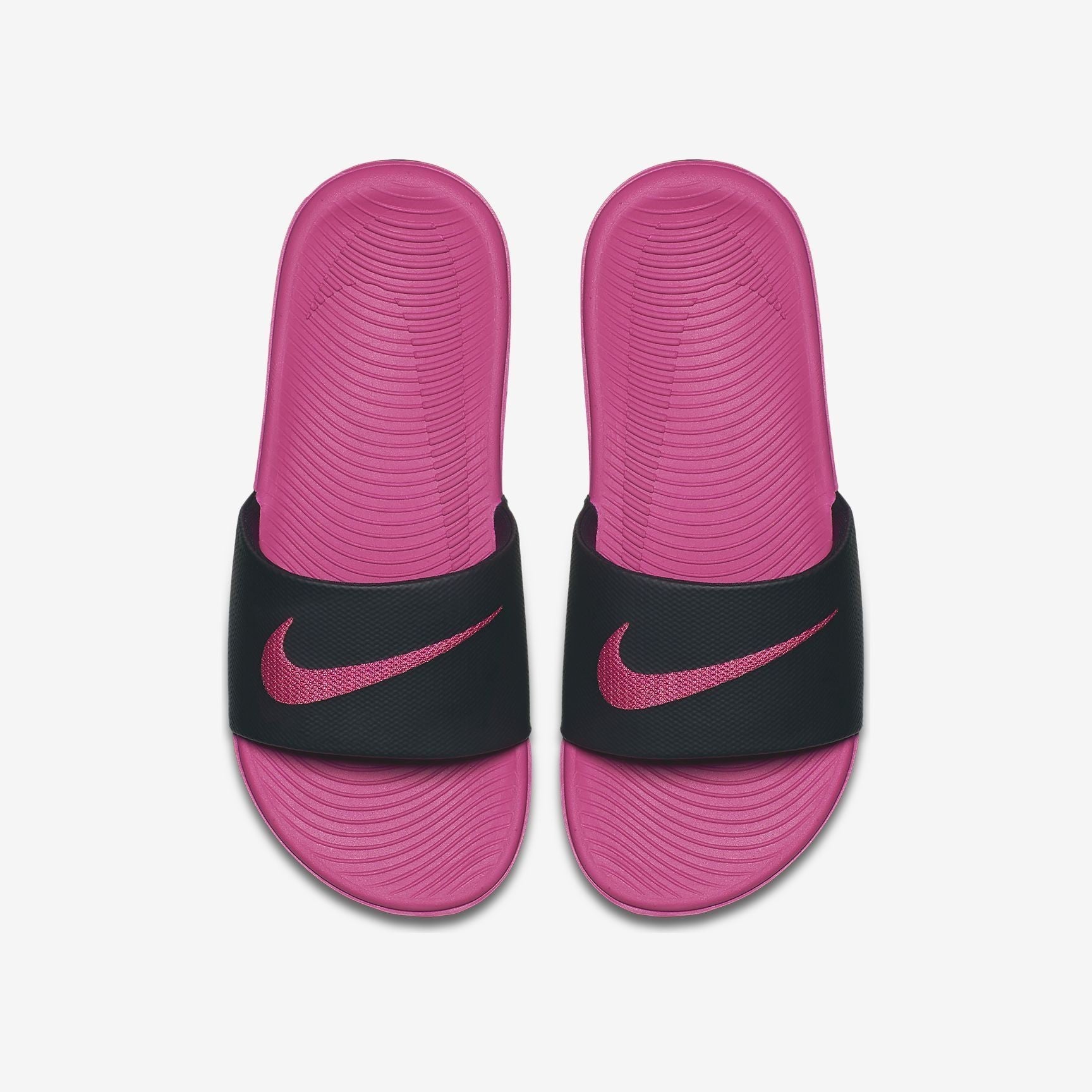 Kid's Kawa Slides - Black/Pink - 819353-001-NIKE by Nike | Available at Niky's Sports