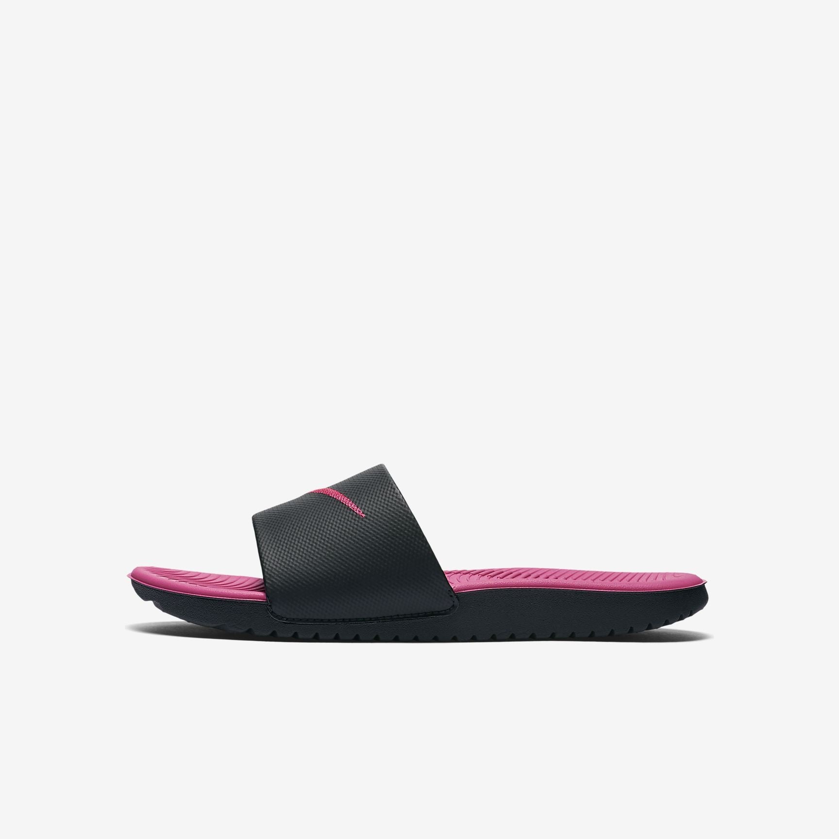 Kid's Kawa Slides - Black/Pink - 819353-001-NIKE by Nike | Available at Niky's Sports