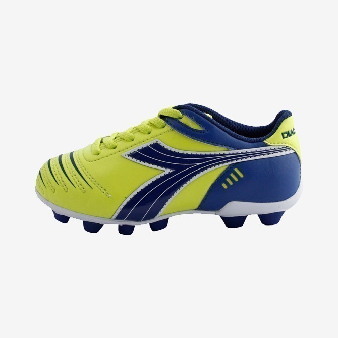 Kid's Cattura MD PU Soccer Cleats - Lime/Dark Royal - 716010-259-DIADORA by Diadora | Available at Niky's Sports