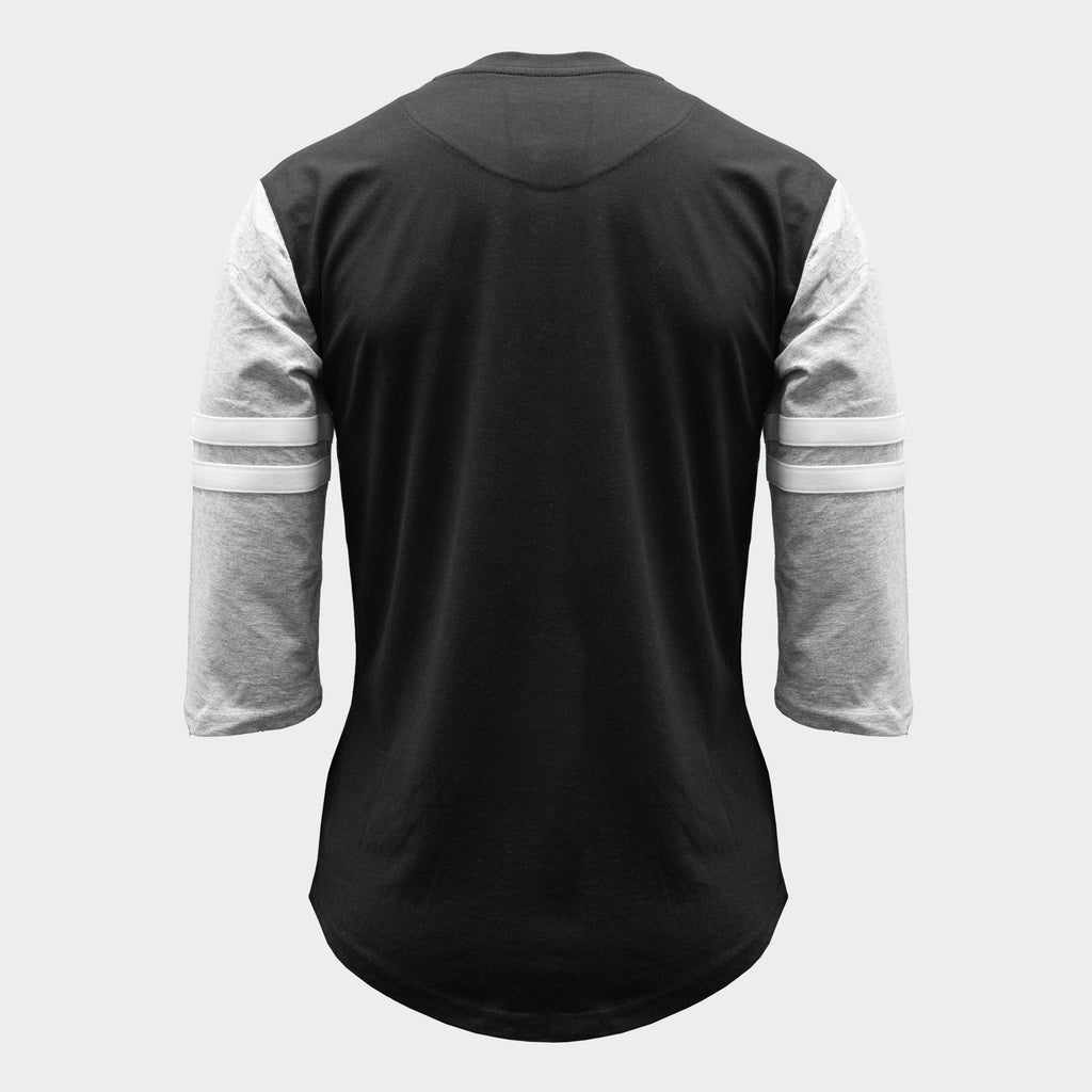 Men's LAFC 3/4 Sleeve Henley - Black/Gray/Gold